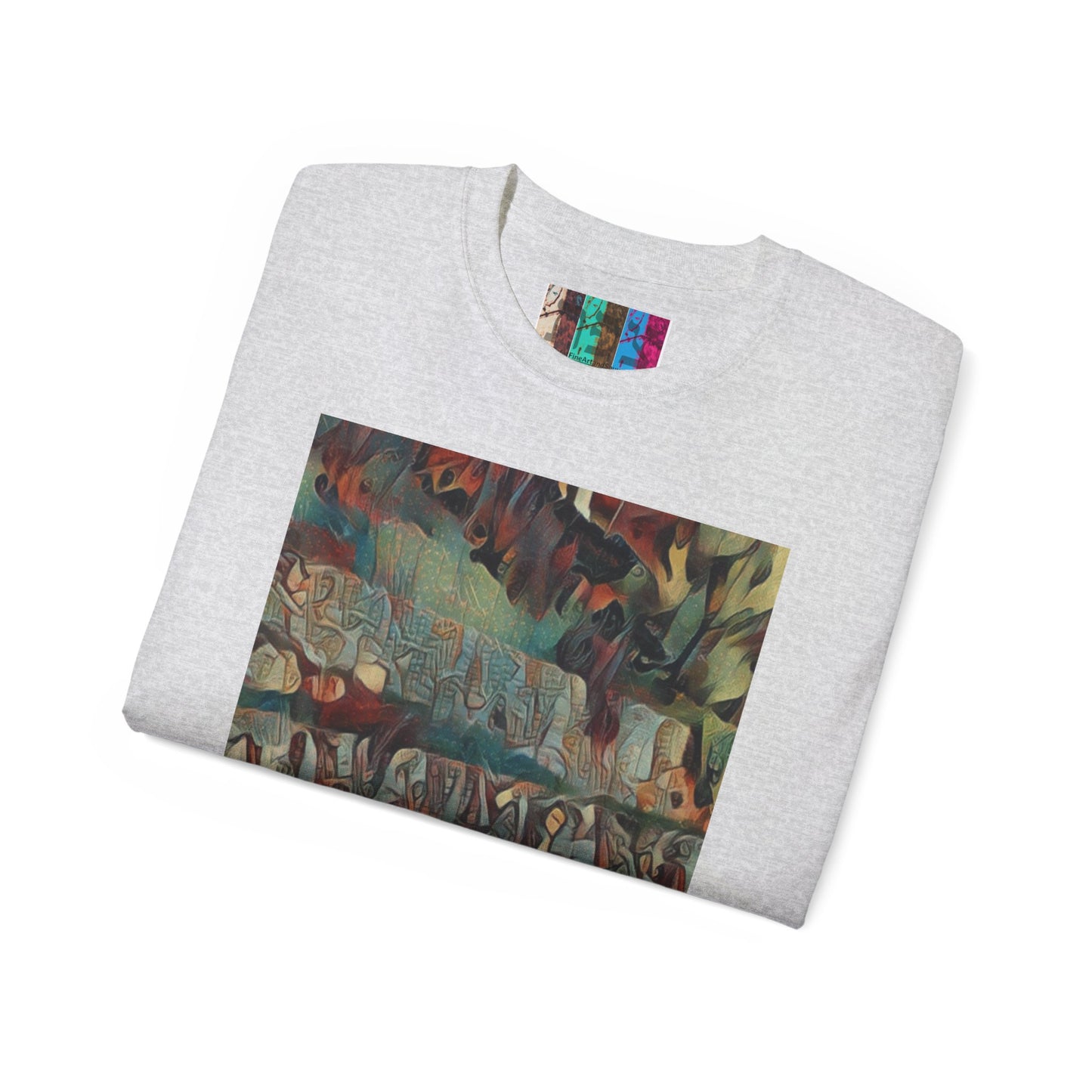 T Shirt with "Zefat Roman Ruins" Full Colour Image