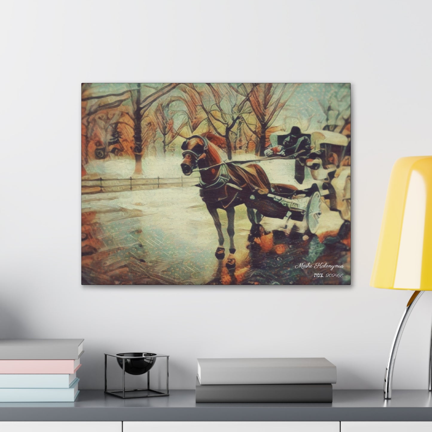 Canvas Gallery Wrap with "NYC Central Park Hansom Cab"