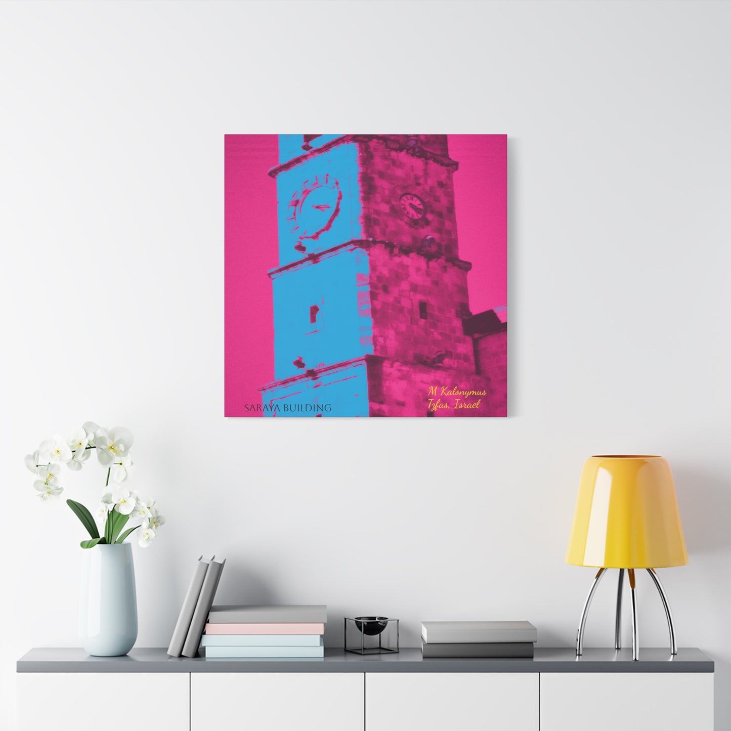 Canvas Print Tsfat Israel Saraya Building Purple Matte 1 25 inch