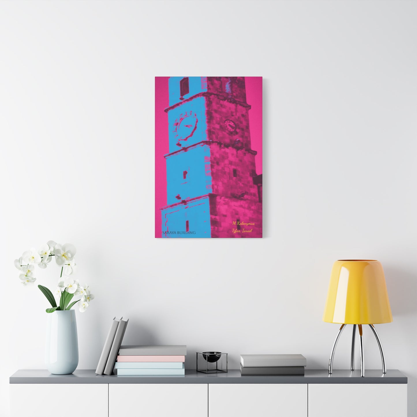 Canvas Print Tsfat Israel Saraya Building Purple Matte 1 25 inch