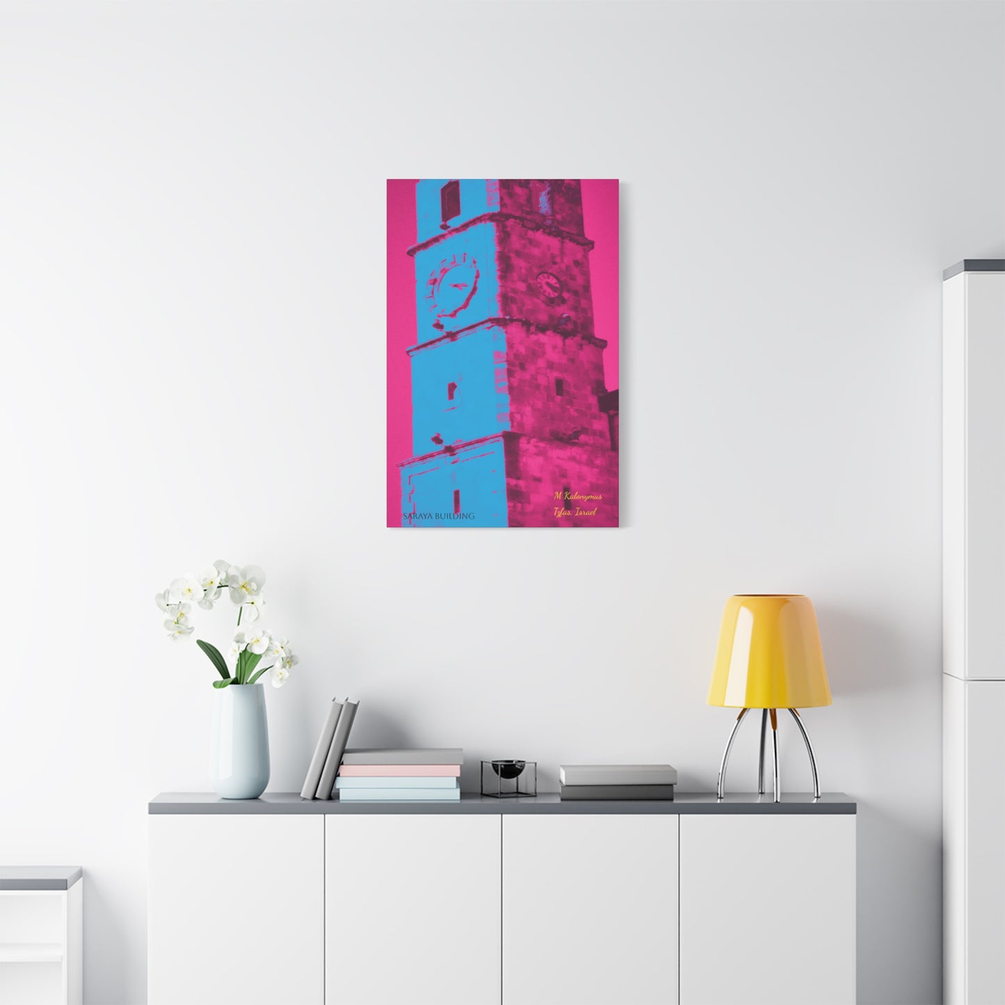 Canvas Print Tsfat Israel Saraya Building Purple Matte 1 25 inch