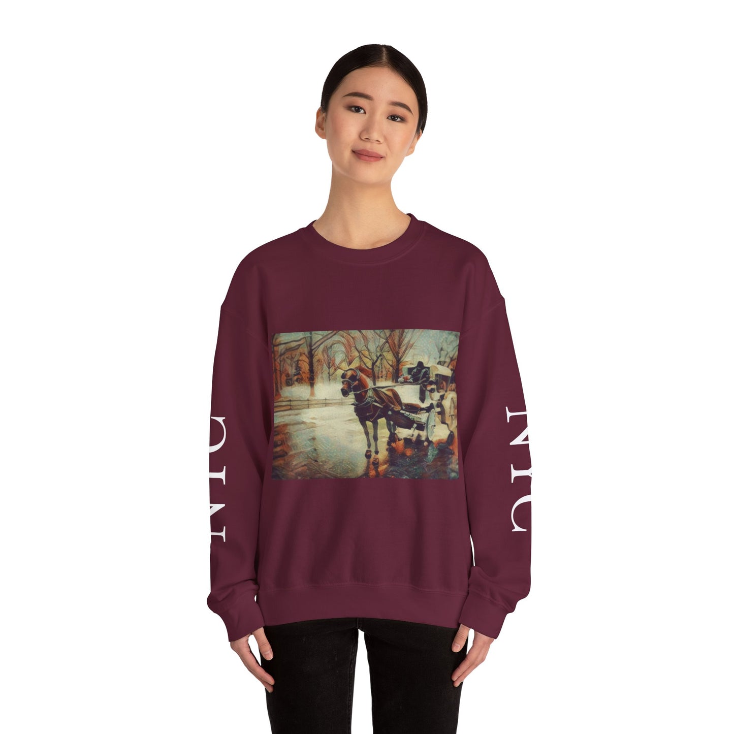 Sweatshirt with "NYC Central Park Hansom Cab"