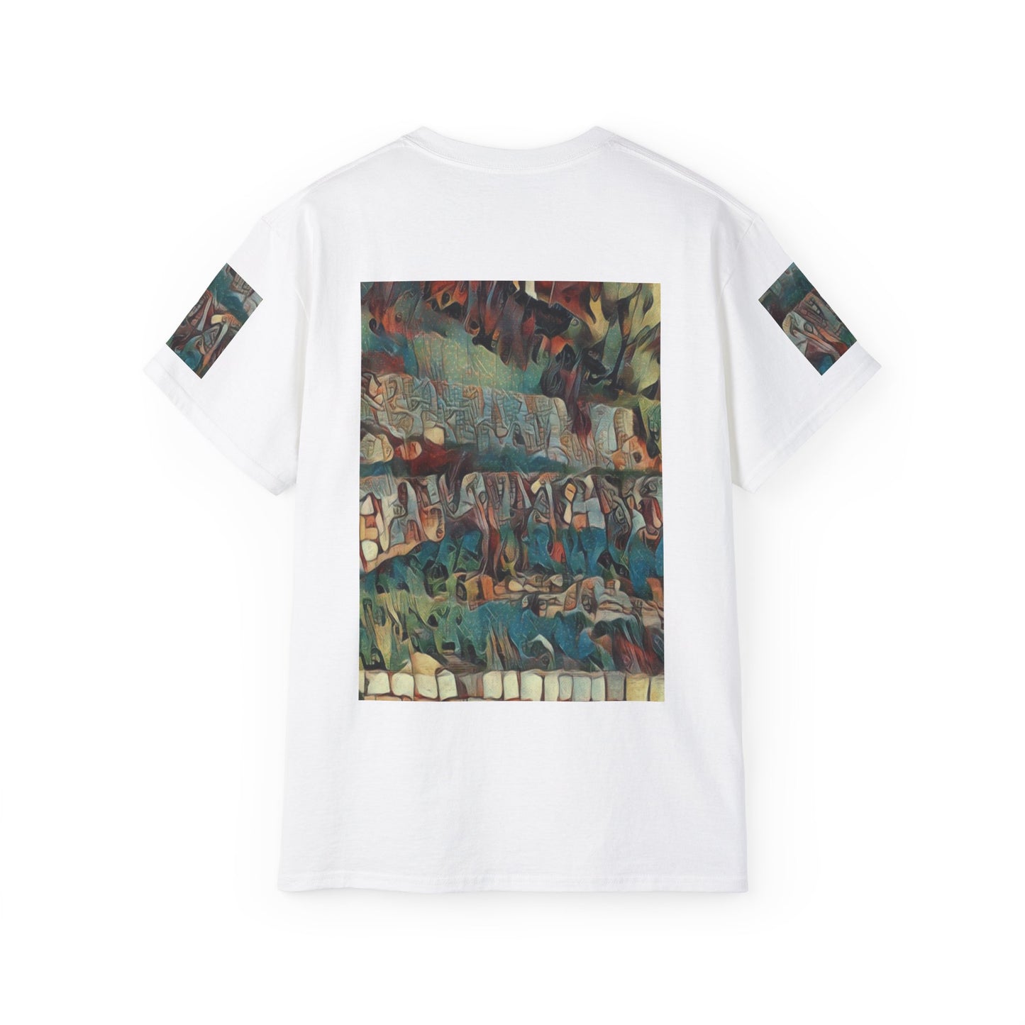 T Shirt with "Zefat Roman Ruins" Full Colour Image