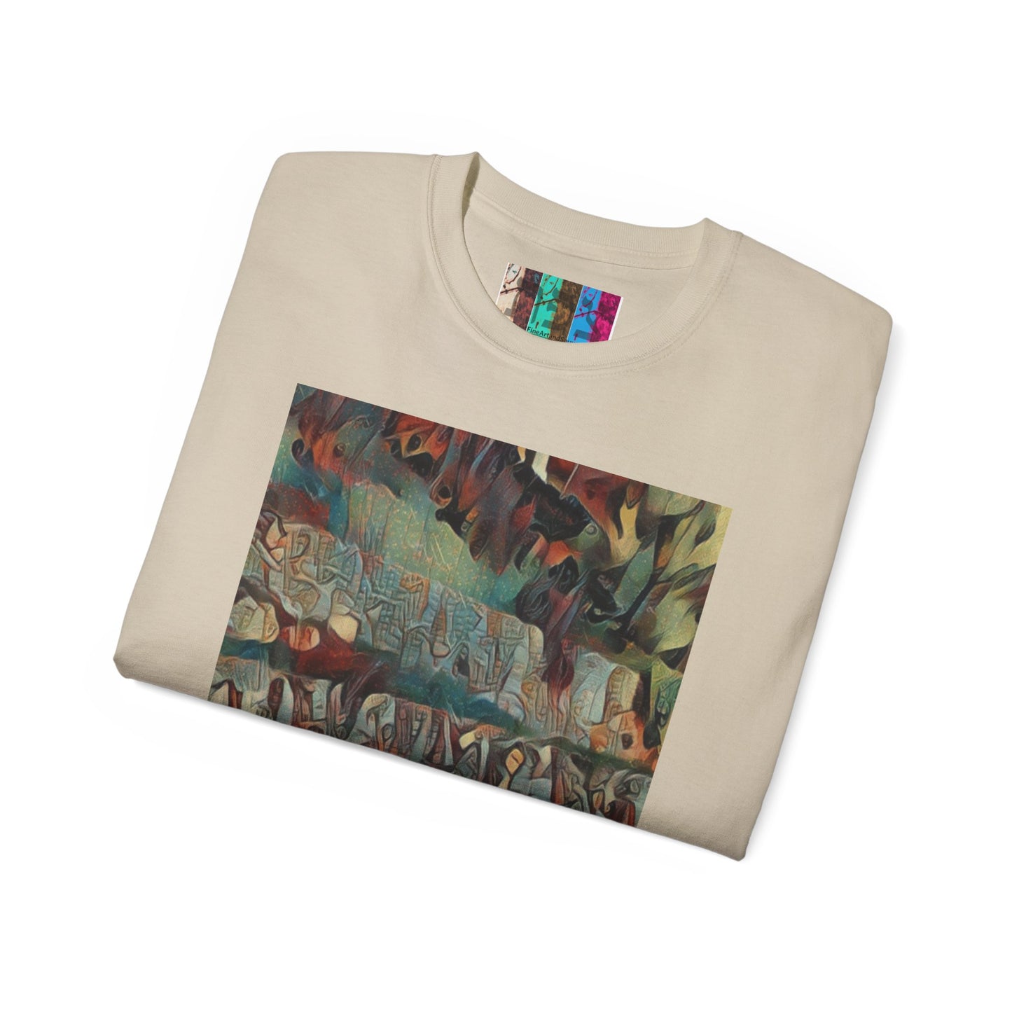 T Shirt with "Zefat Roman Ruins" Full Colour Image