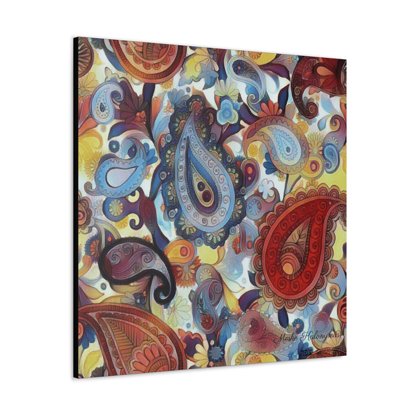 Canvas Gallery Wrap of Paisley Pattern 07231