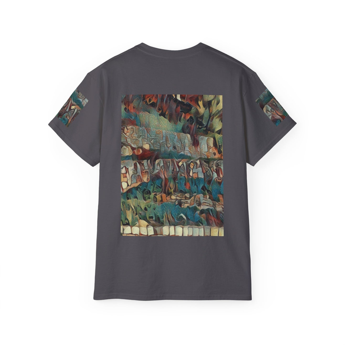 T Shirt with "Zefat Roman Ruins" Full Colour Image