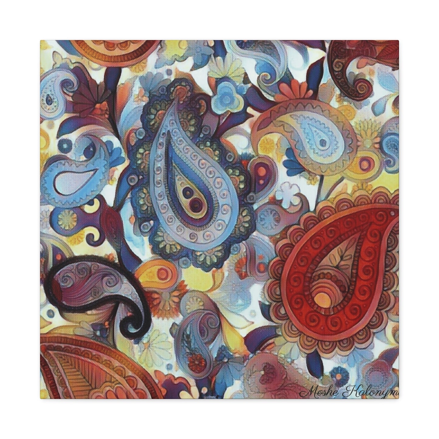 Canvas Gallery Wrap of Paisley Pattern 07231