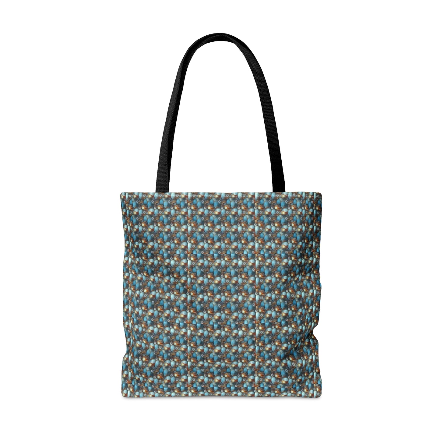 Copy of Tote Bag. Pale Blue and Red Abstract Pattern.  Pattern 7