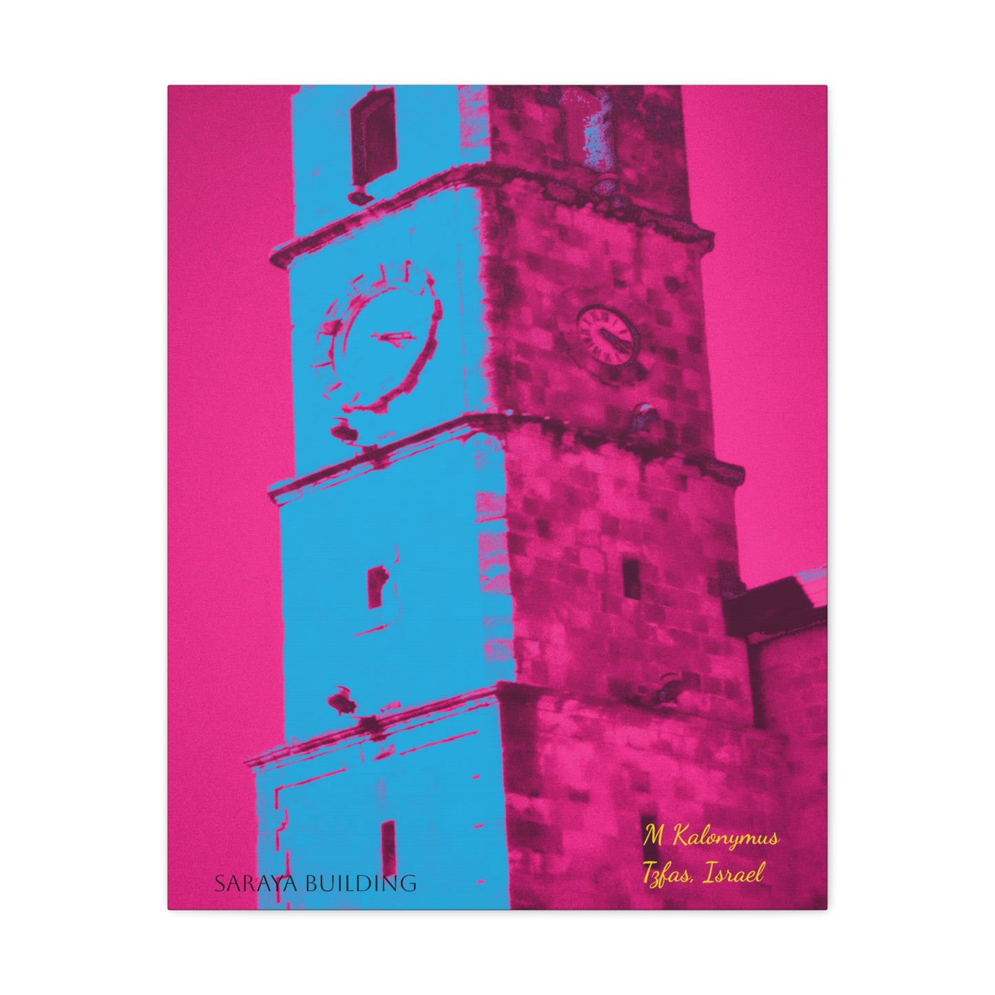 Canvas Print Tsfat Israel Saraya Building Purple Matte 1 25 inch