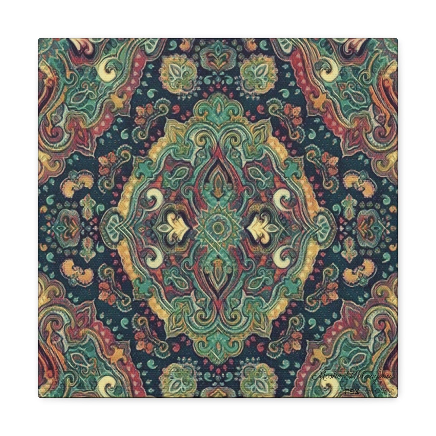 Canvas Gallery Wrap of Enhanced Green Pattern 09233 Color