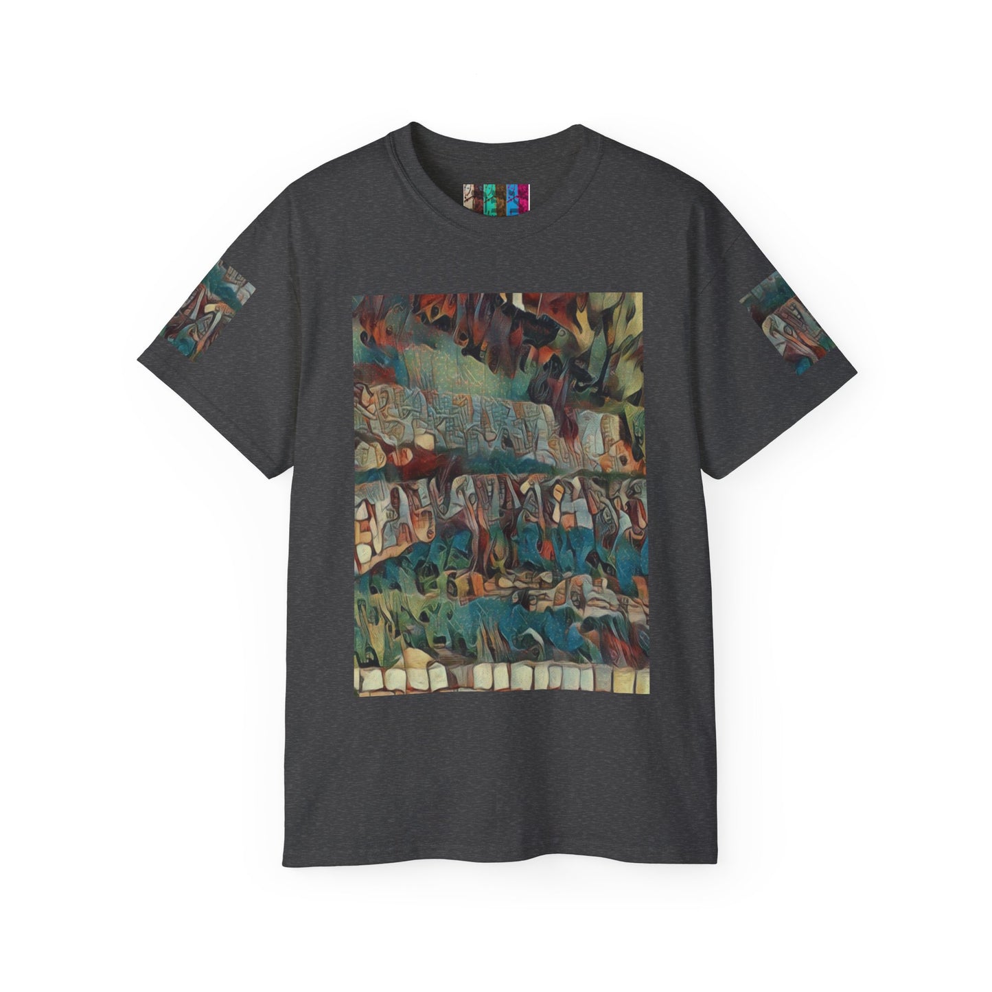 T Shirt with "Zefat Roman Ruins" Full Colour Image