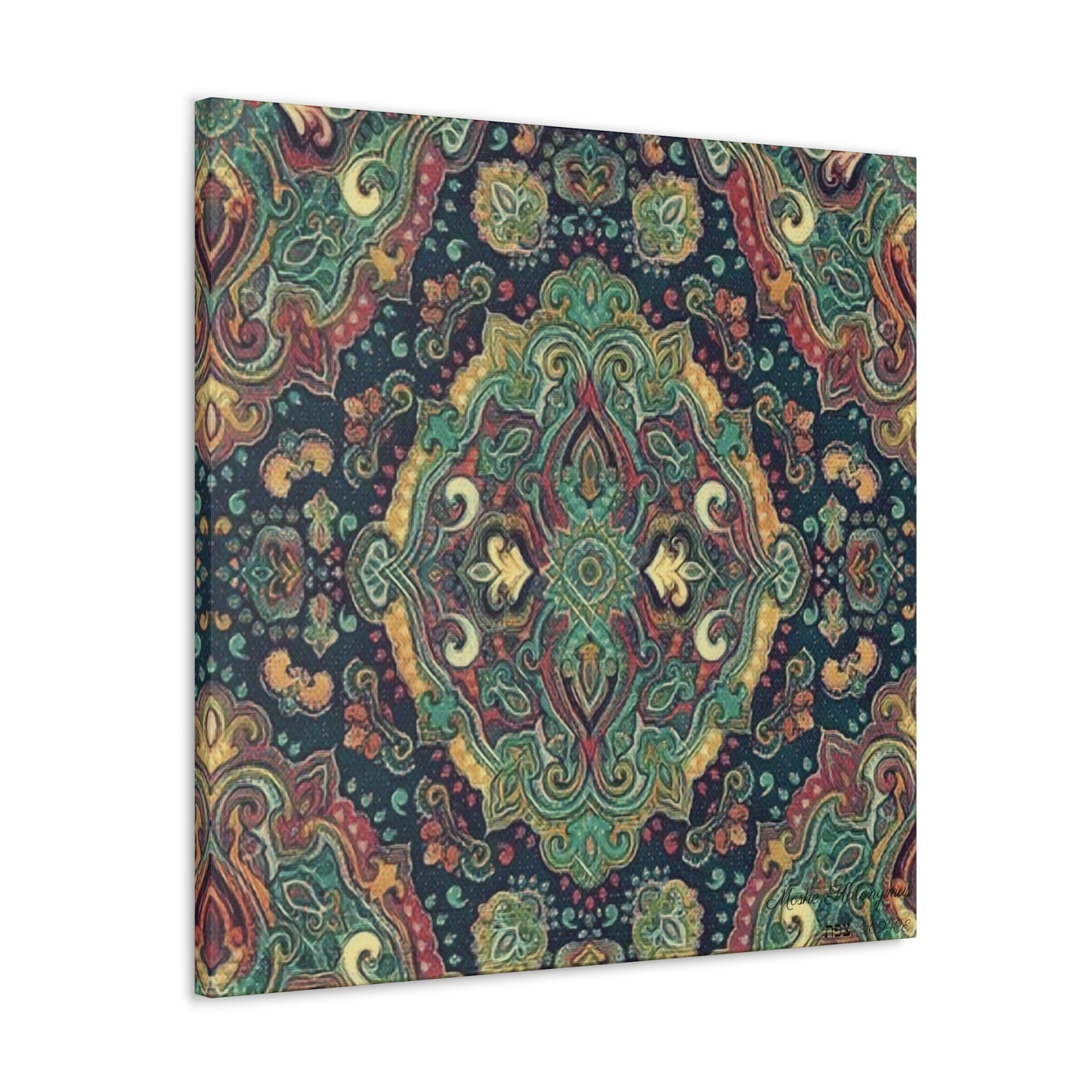 Canvas Gallery Wrap of Enhanced Green Pattern 09233 Color