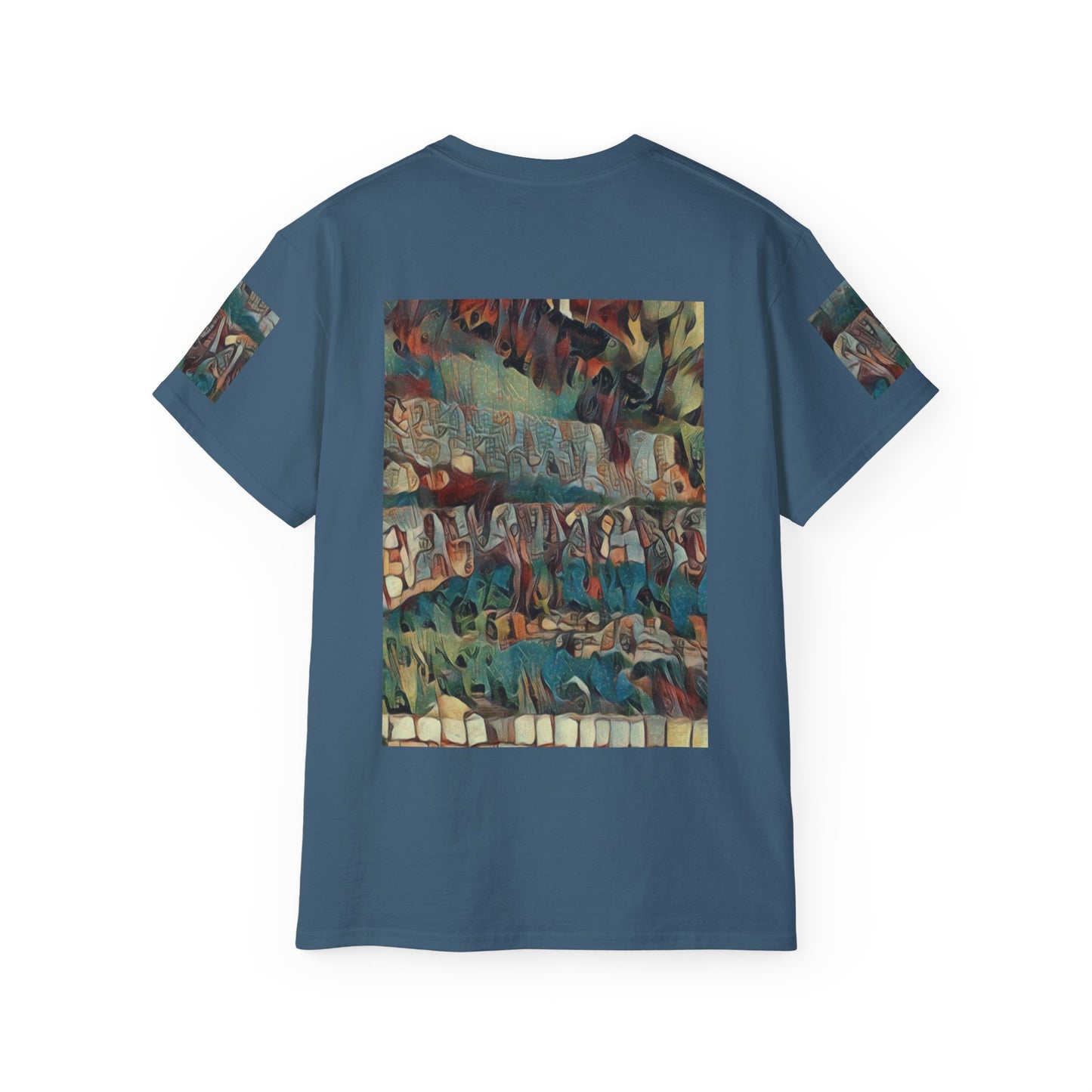 T Shirt with "Zefat Roman Ruins" Full Colour Image