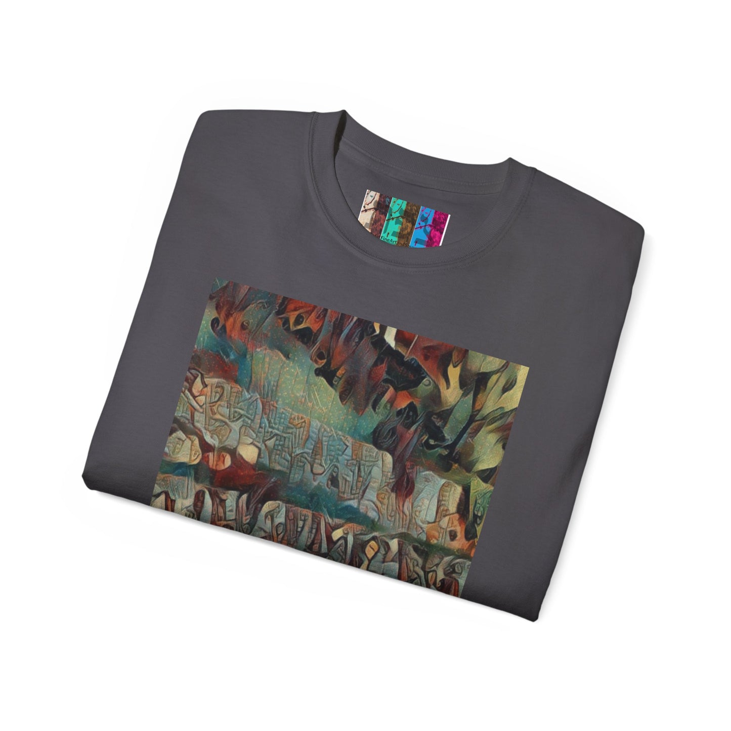 T Shirt with "Zefat Roman Ruins" Full Colour Image