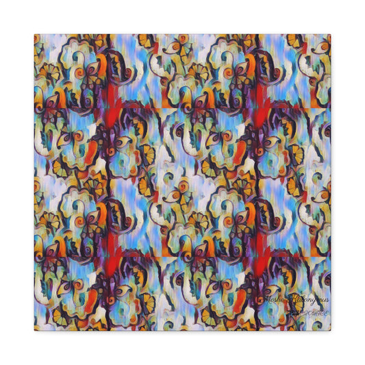 Canvas Gallery Wrap of "Burst of color Pattern 1123"