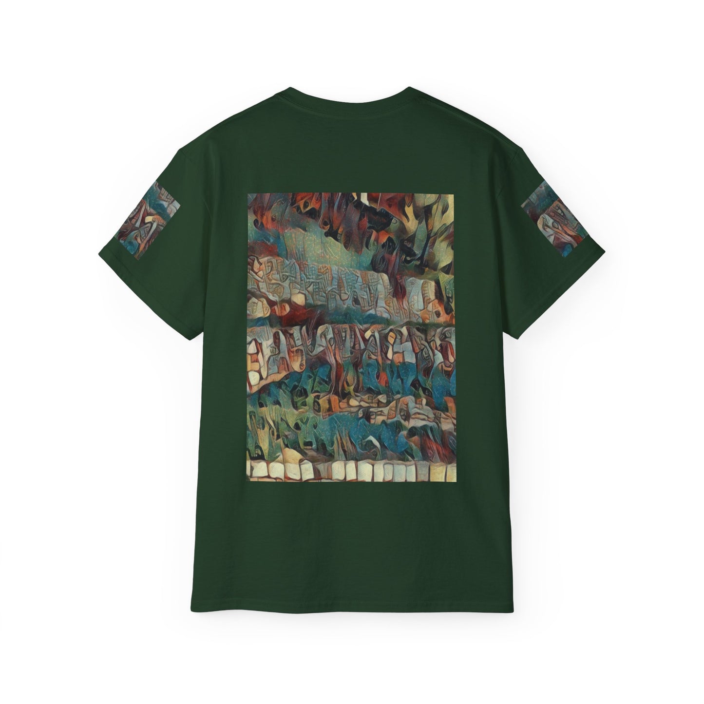 T Shirt with "Zefat Roman Ruins" Full Colour Image