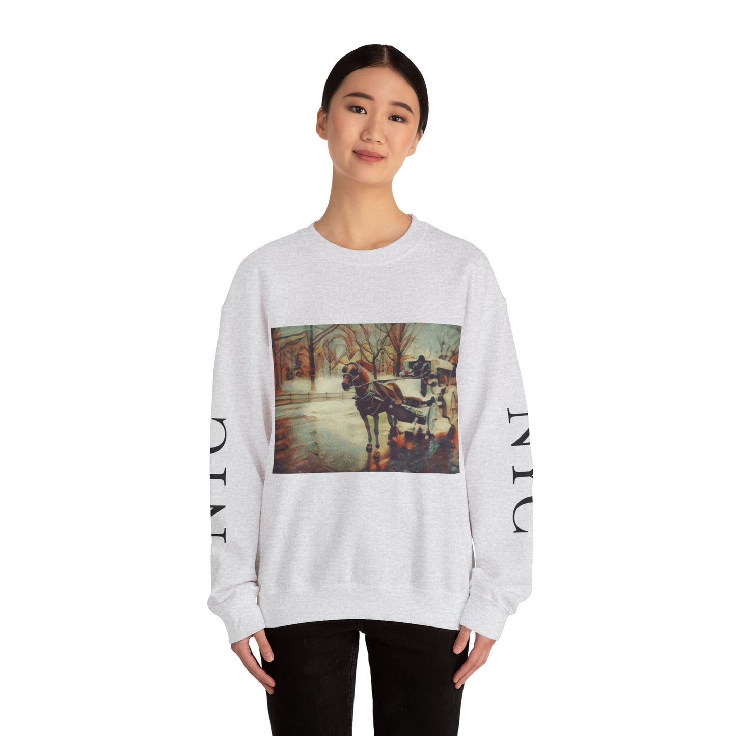 Sweatshirt with "NYC Central Park Hansom Cab"