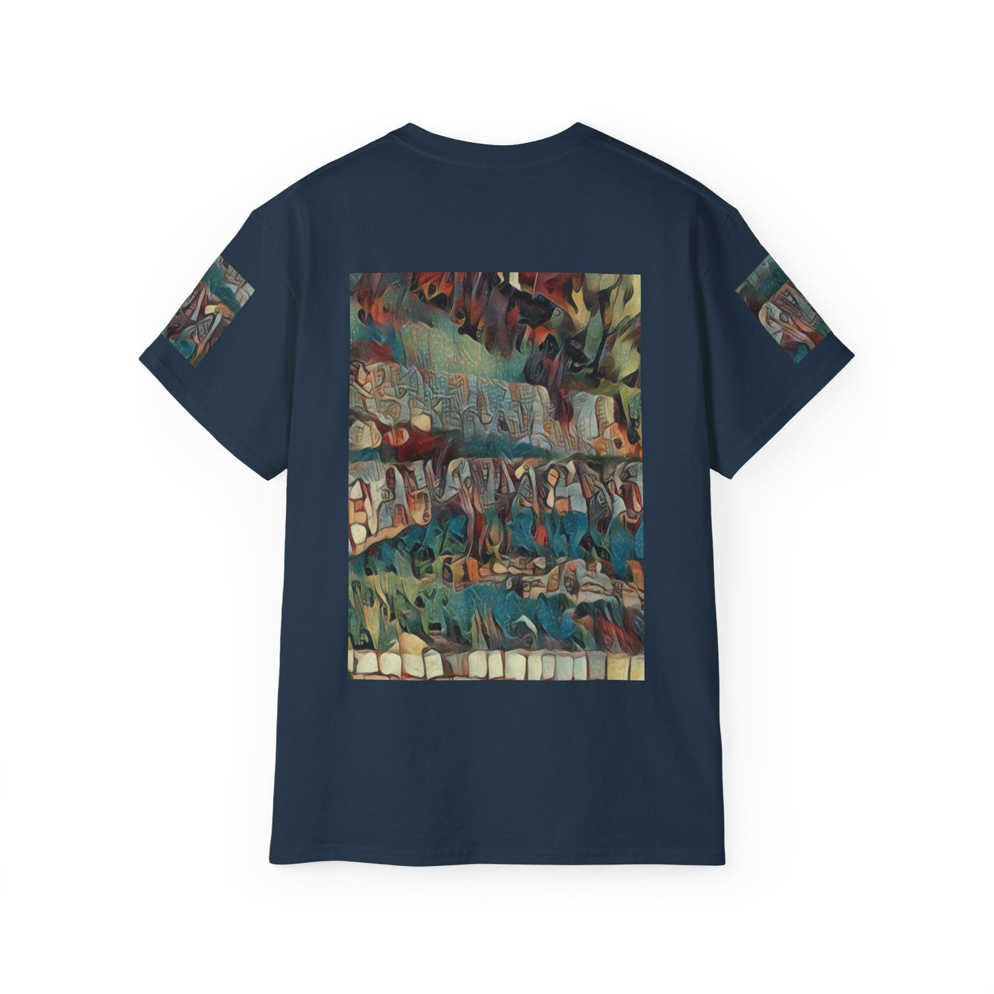 T Shirt with "Zefat Roman Ruins" Full Colour Image