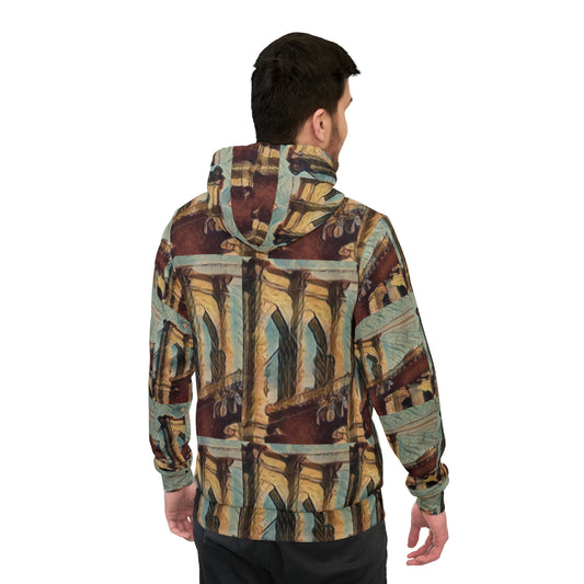 Hooded Sweatshirt with "NYC Brooklyn Bridge" All over Print image