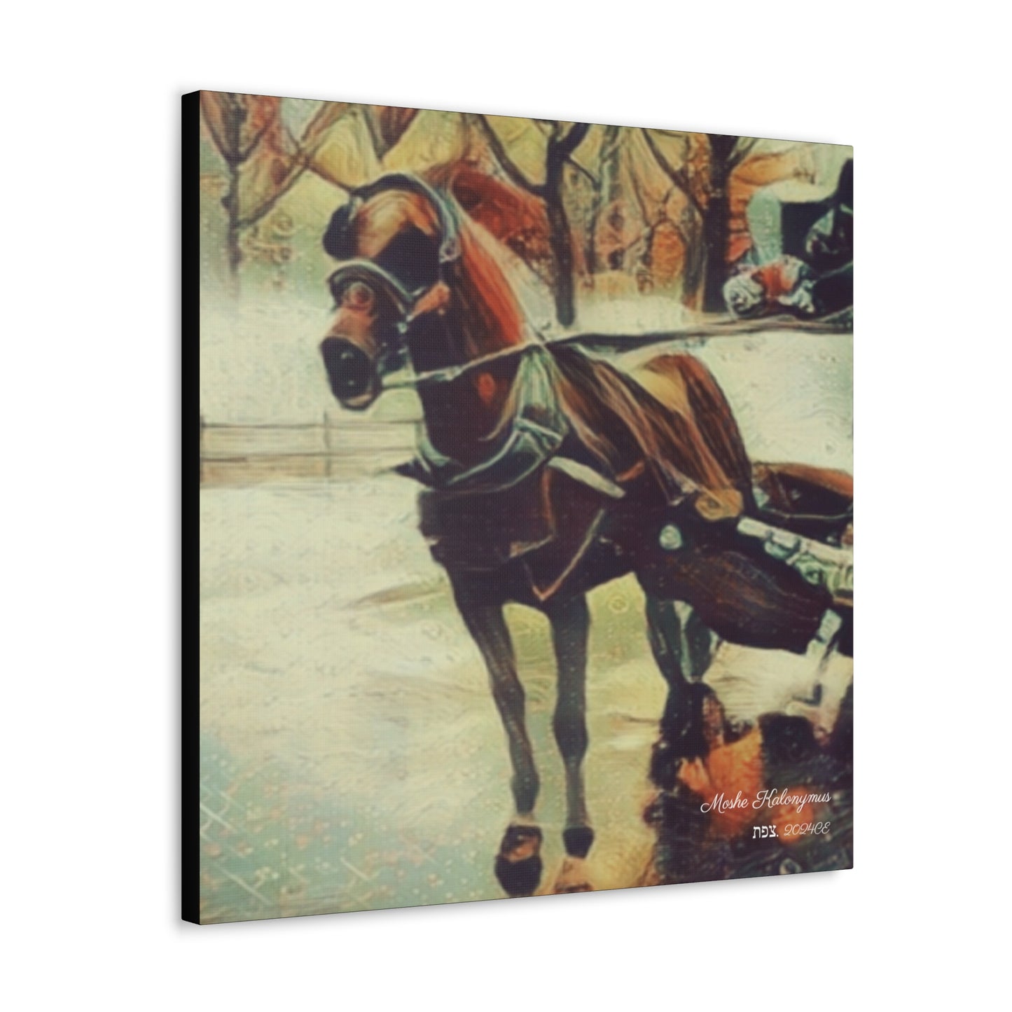 Canvas Gallery Wrap with "NYC Central Park Hansom Cab"