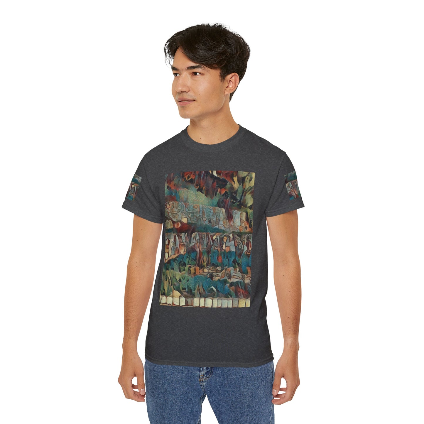 T Shirt with "Zefat Roman Ruins" Full Colour Image