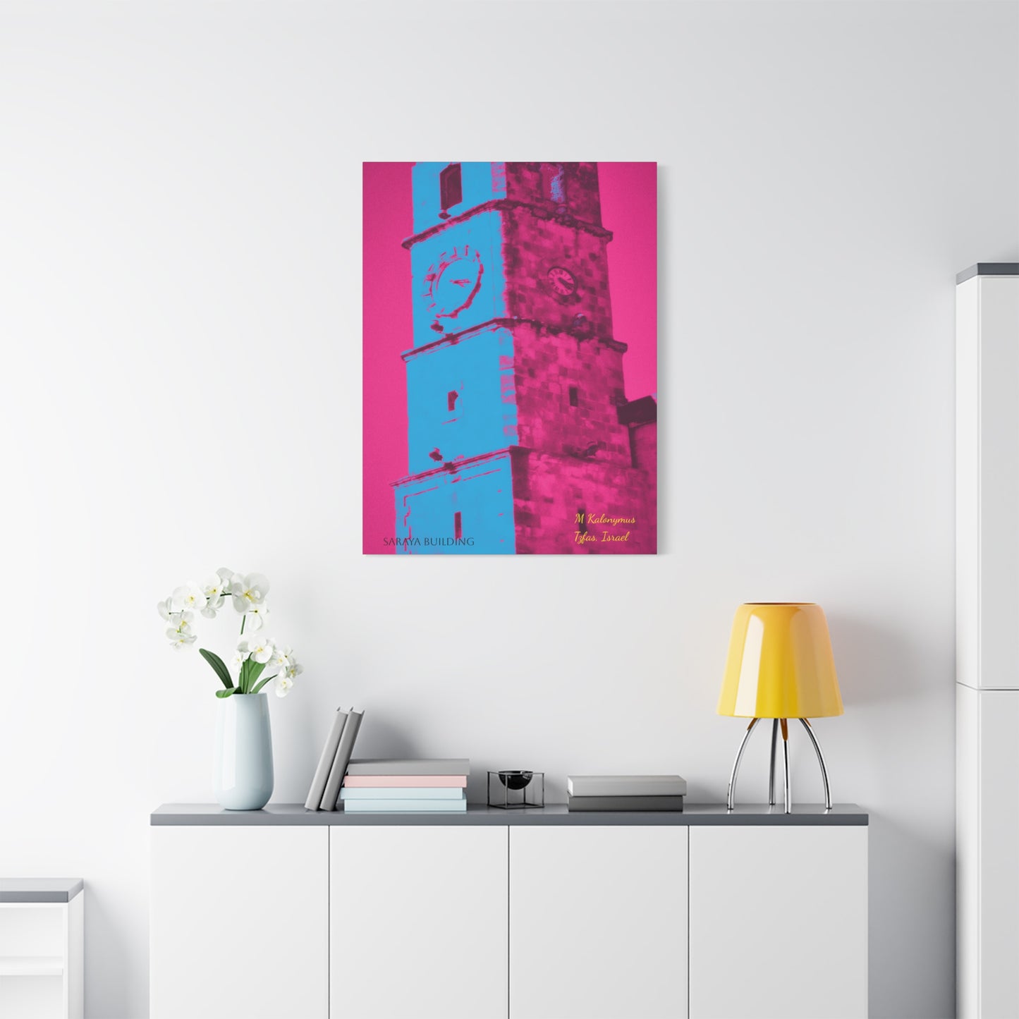 Canvas Print Tsfat Israel Saraya Building Purple Matte 1 25 inch