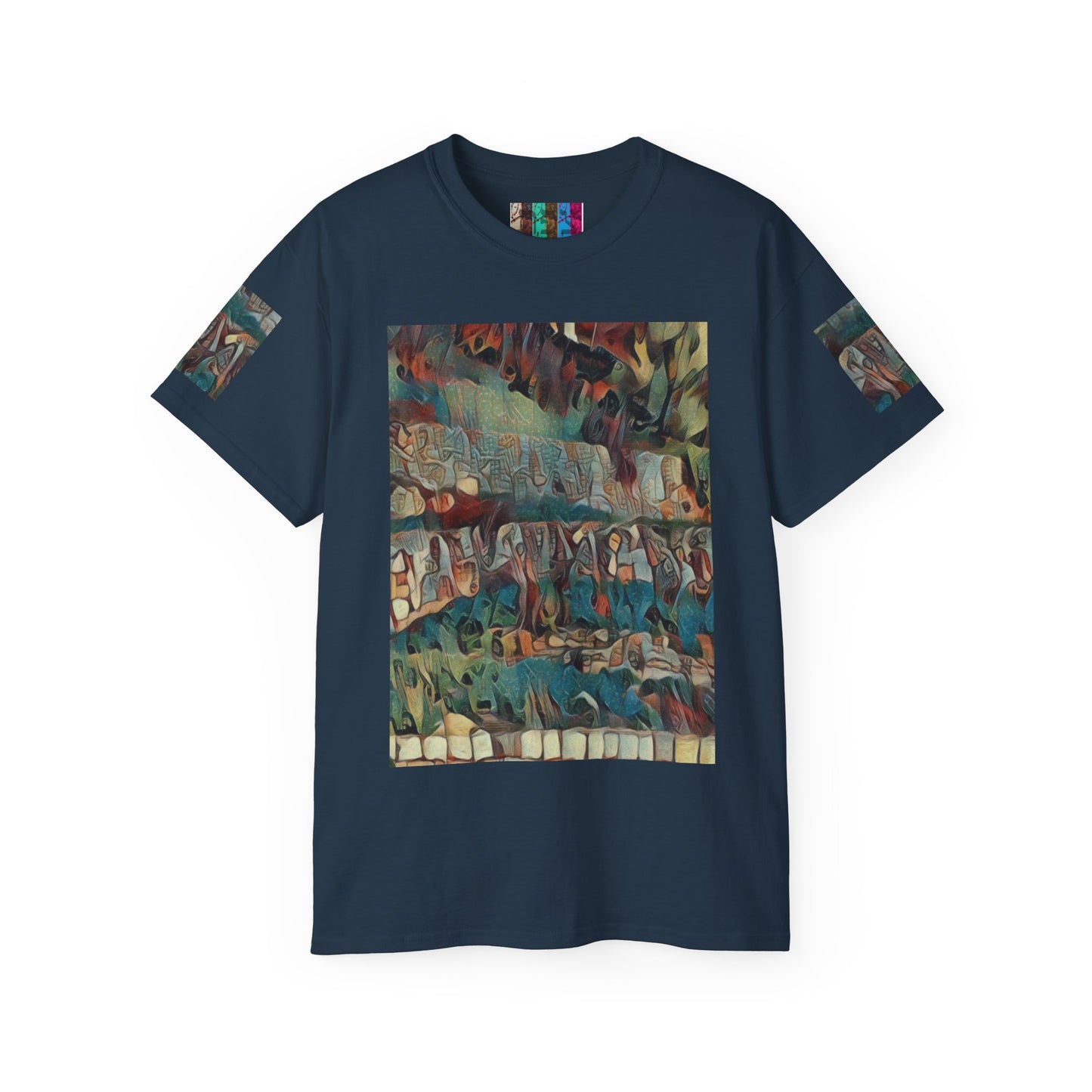 T Shirt with "Zefat Roman Ruins" Full Colour Image