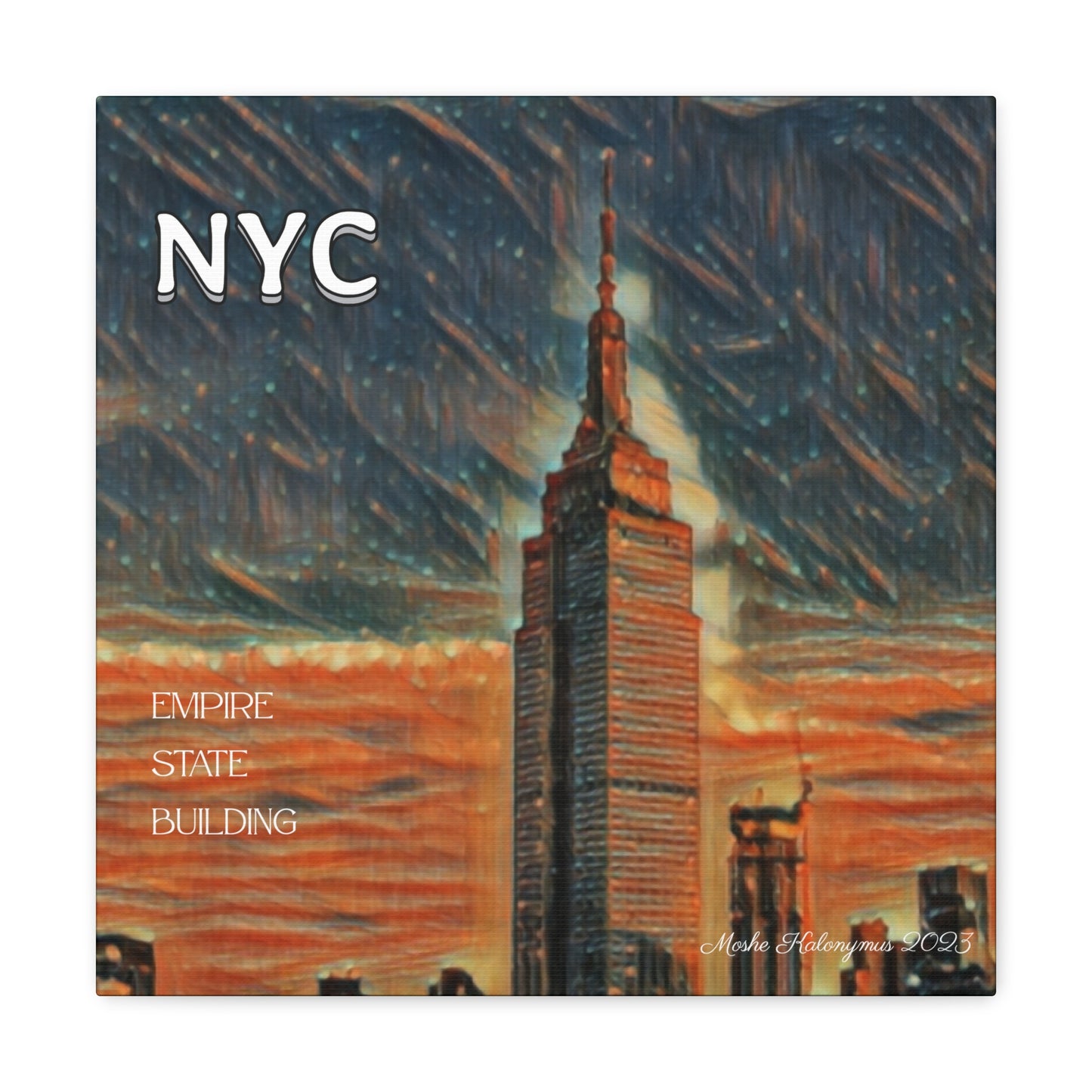 Canvas Gallery Wrap of "NYC Empire State Building".