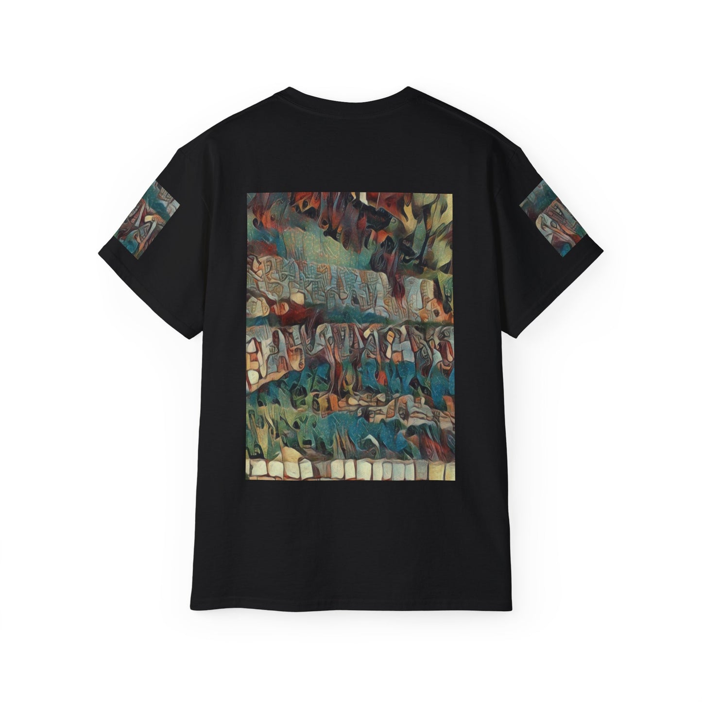 T Shirt with "Zefat Roman Ruins" Full Colour Image