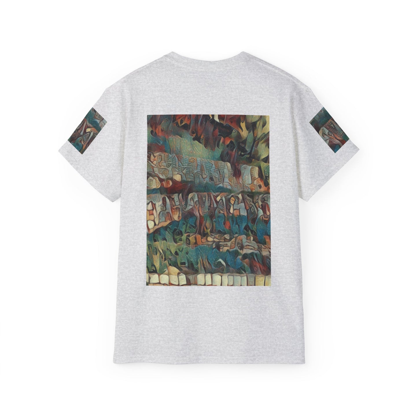 T Shirt with "Zefat Roman Ruins" Full Colour Image