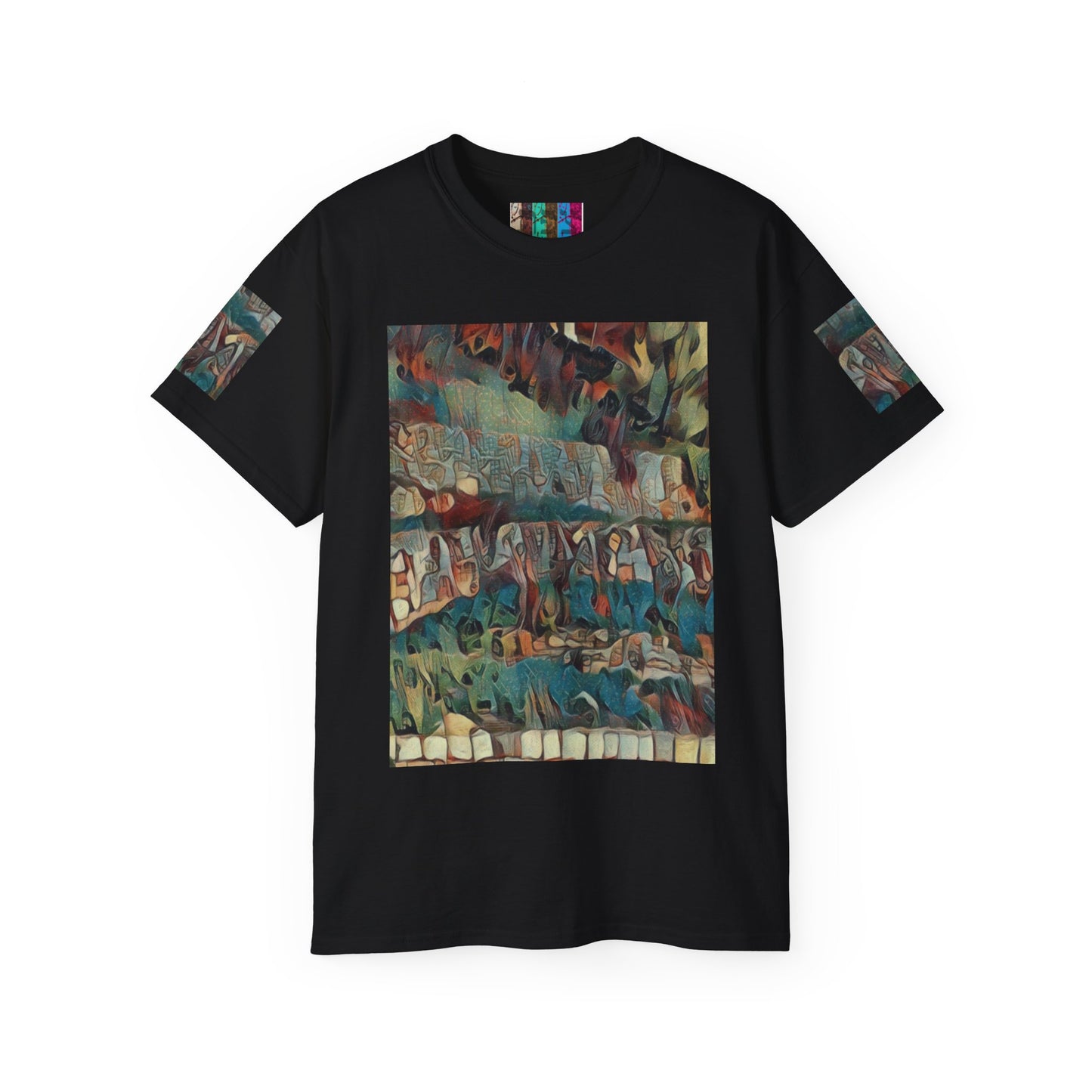 T Shirt with "Zefat Roman Ruins" Full Colour Image