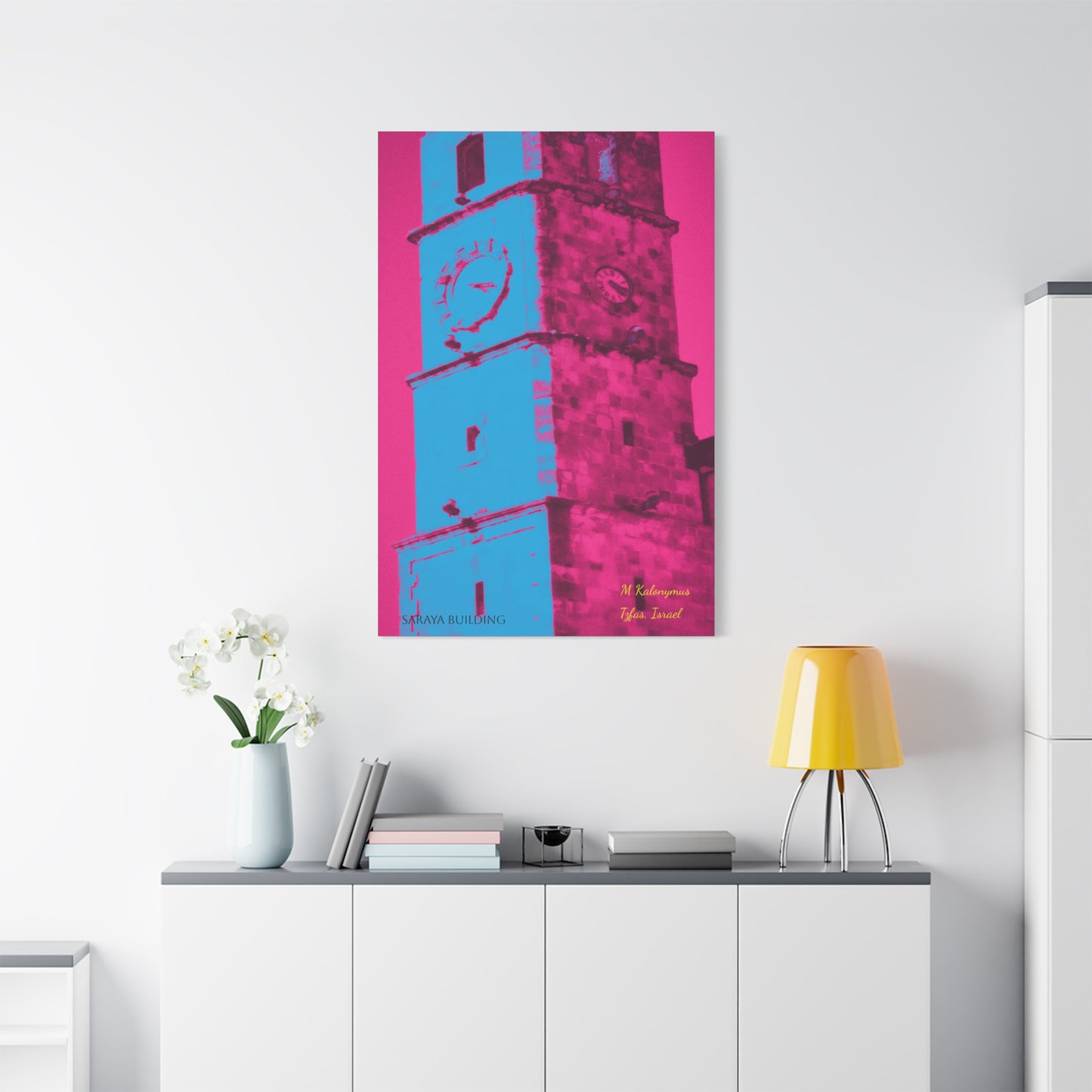 Canvas Print Tsfat Israel Saraya Building Purple Matte 1 25 inch