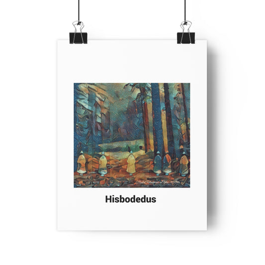 Giclee Print - Souvenir - "Hibodedus"  with Title.  Zefat  -  Israel