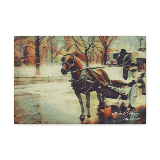 Canvas Gallery Wrap with "NYC Central Park Hansom Cab"