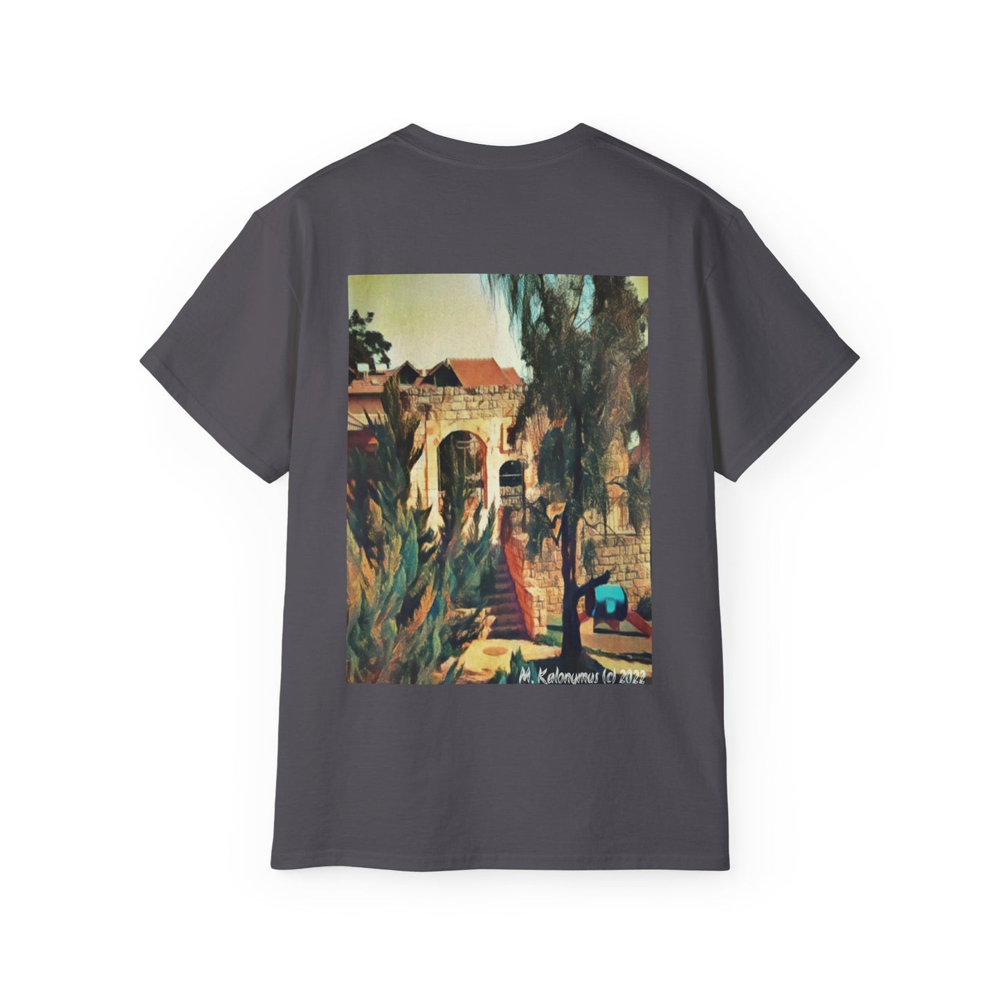 T Shirt with Zefat Synagogue Ruins with I :) Zefat