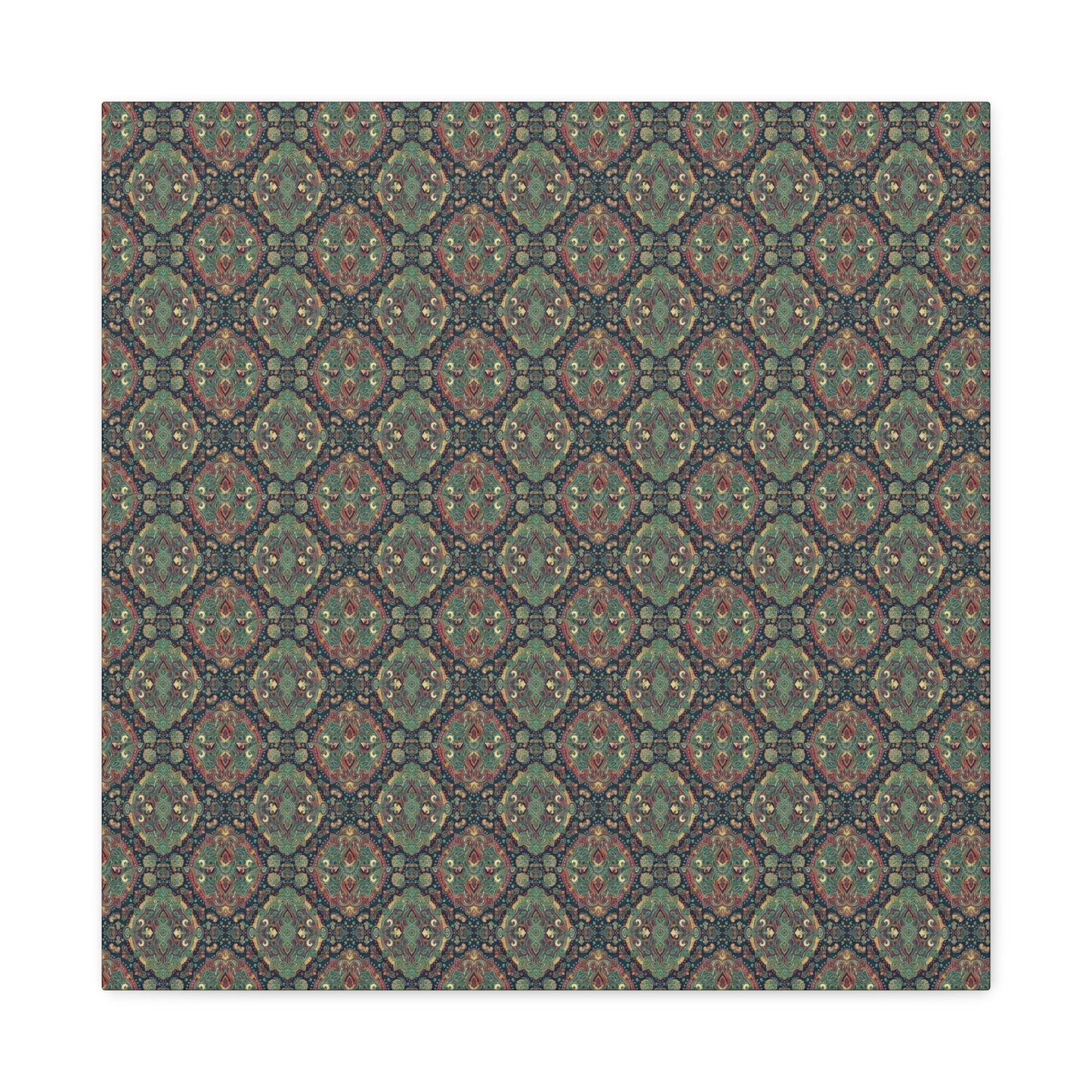 Canvas Gallery Wrap of Enhanced Green Pattern 09233 Color