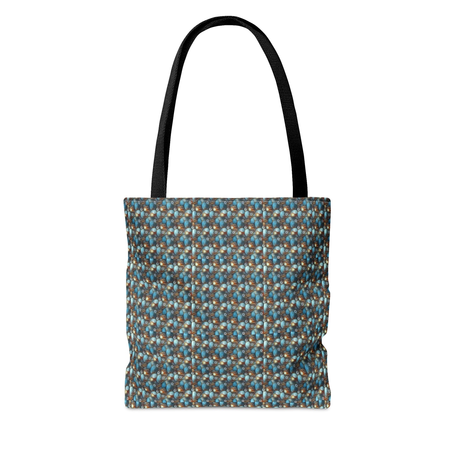 Copy of Tote Bag. Pale Blue and Red Abstract Pattern.  Pattern 7