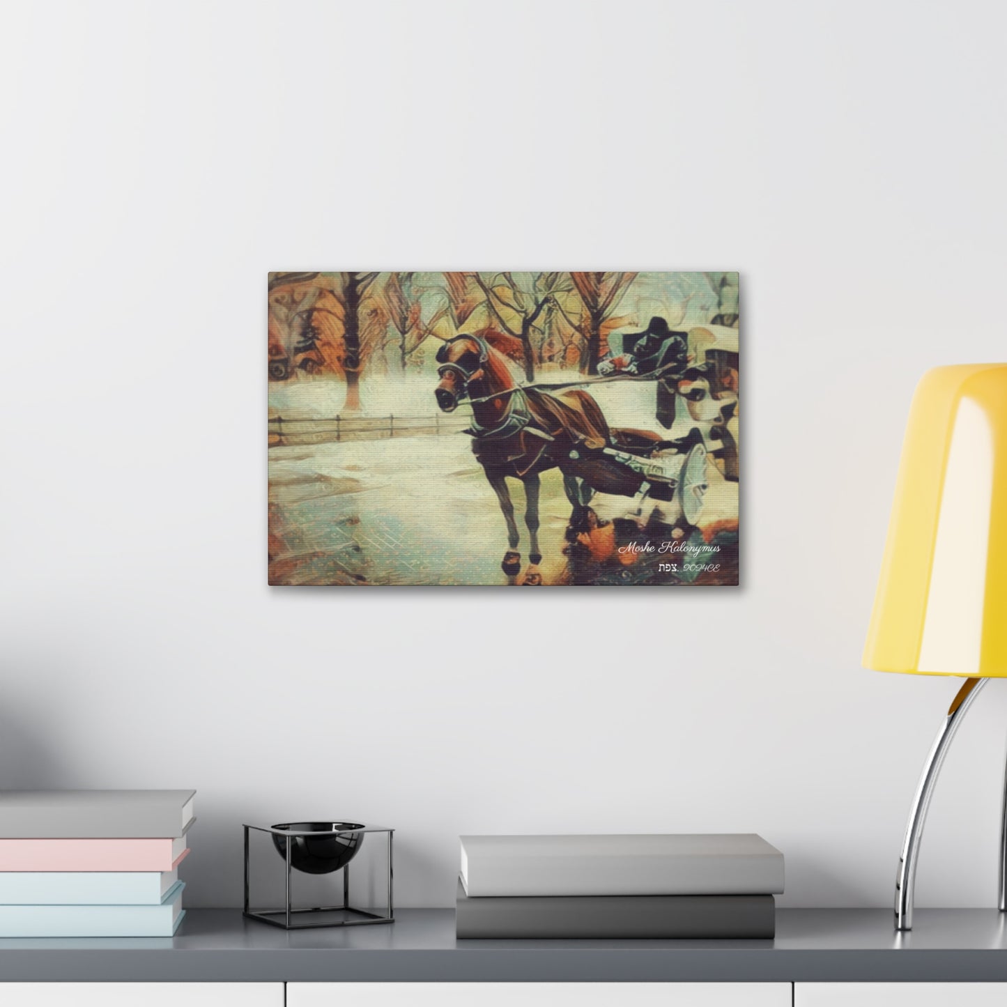 Canvas Gallery Wrap with "NYC Central Park Hansom Cab"