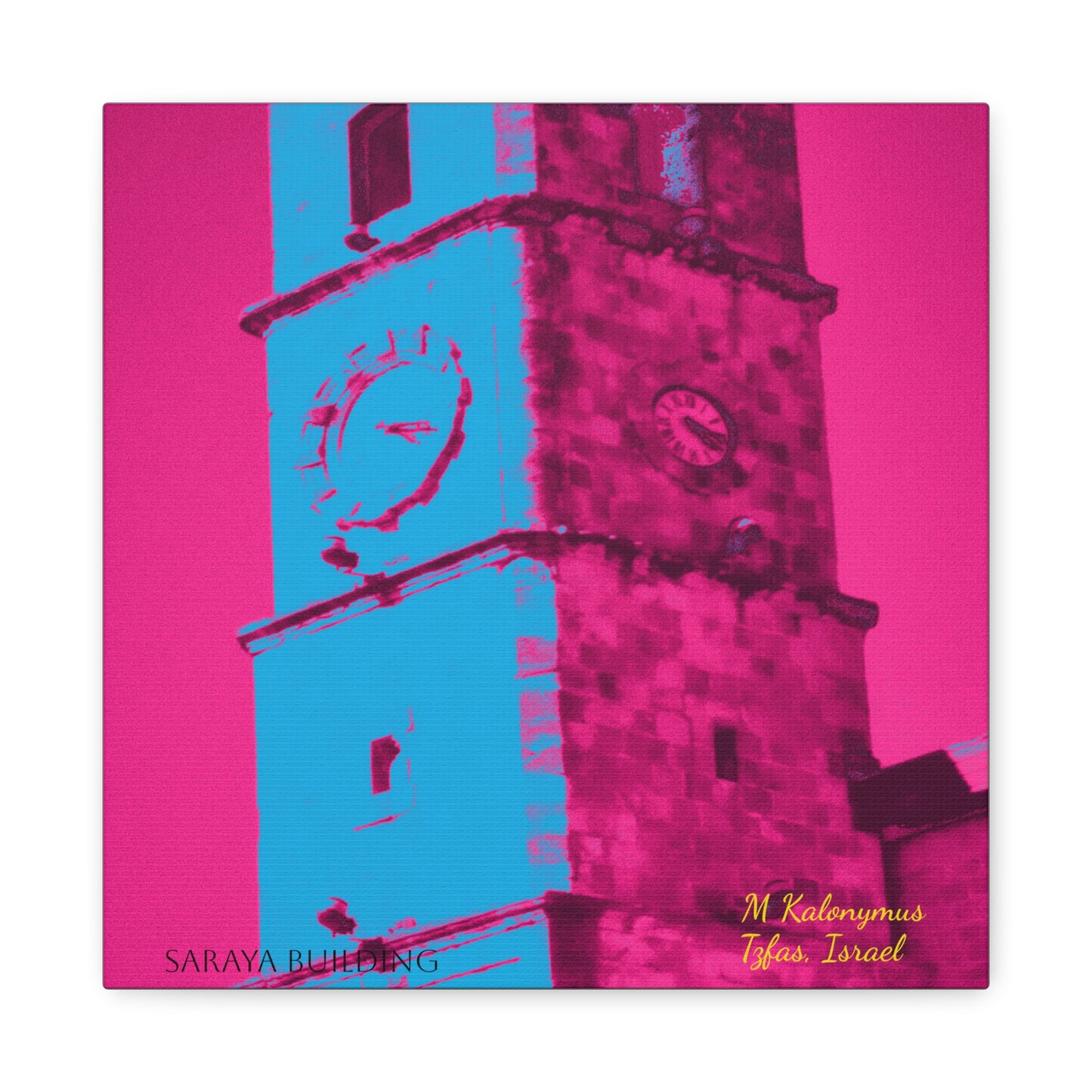 Canvas Print Tsfat Israel Saraya Building Purple Matte 1 25 inch