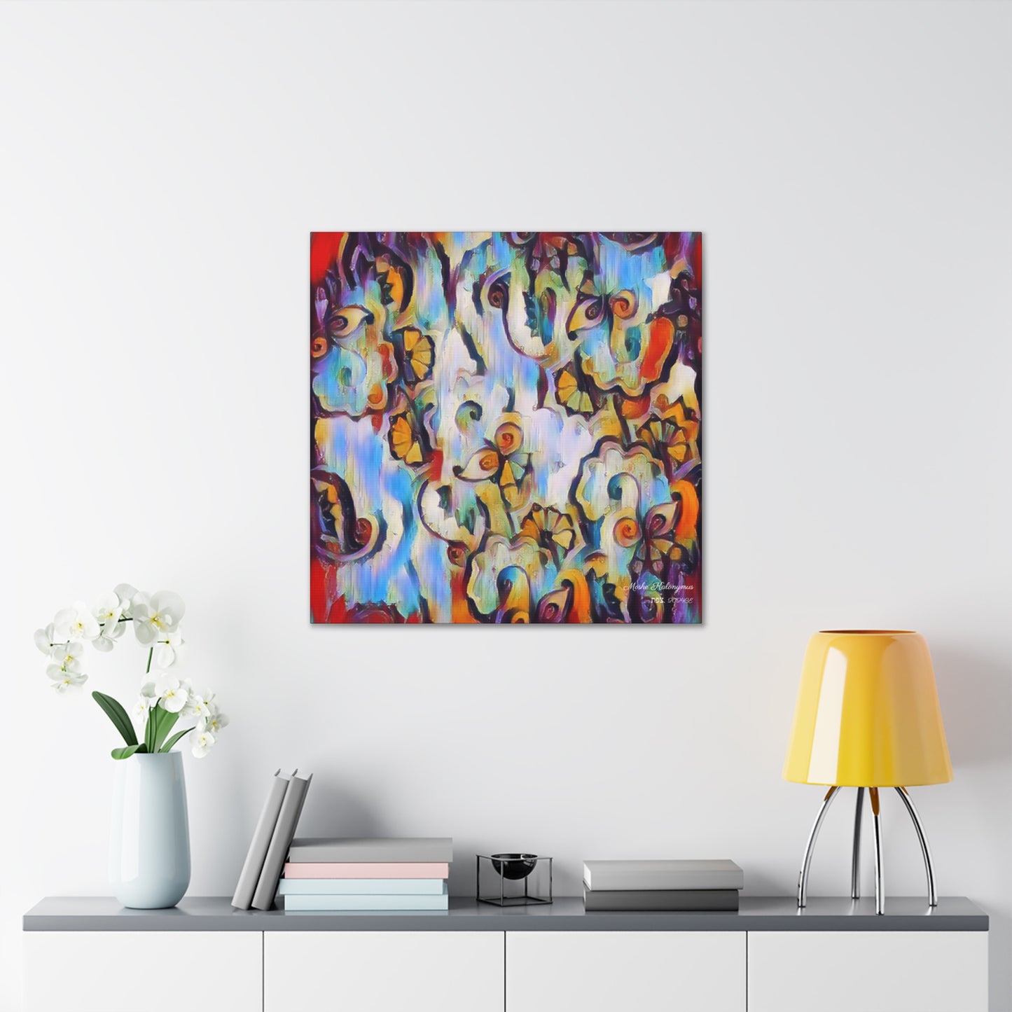 Canvas Gallery Wrap of "Burst of color Pattern 1123"