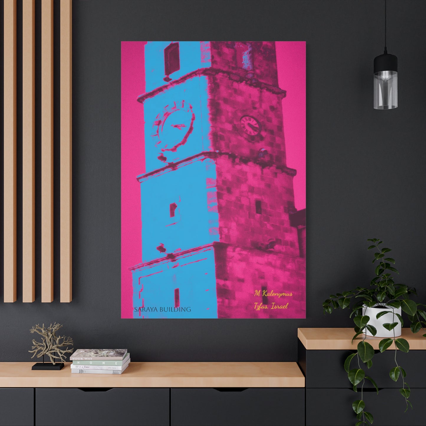 Canvas Print Tsfat Israel Saraya Building Purple Matte 1 25 inch