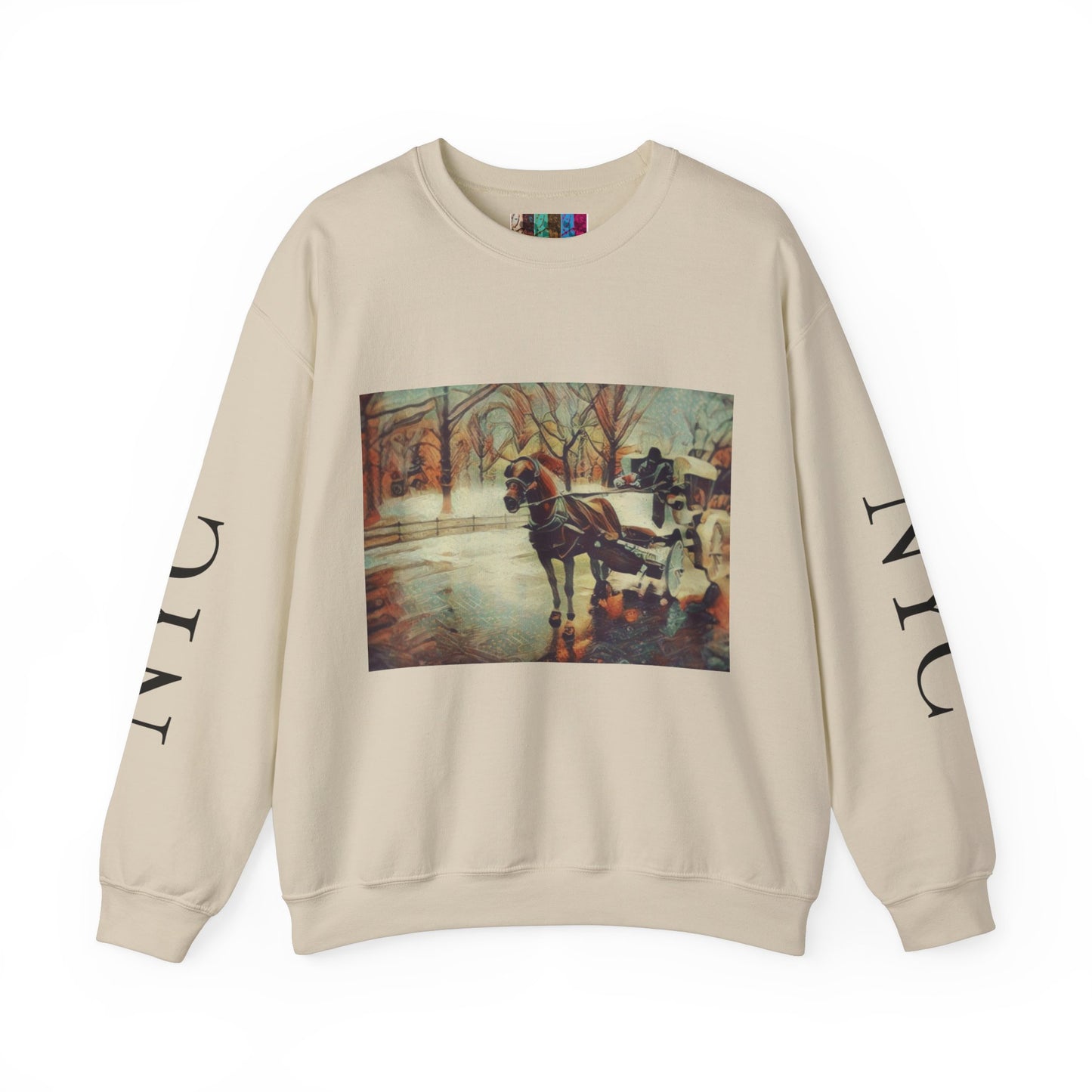 Sweatshirt with "NYC Central Park Hansom Cab"