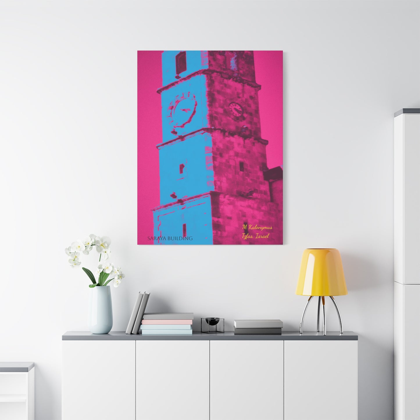 Canvas Print Tsfat Israel Saraya Building Purple Matte 1 25 inch