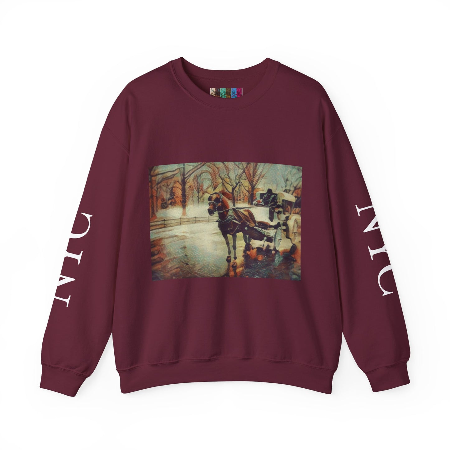 Sweatshirt with "NYC Central Park Hansom Cab"