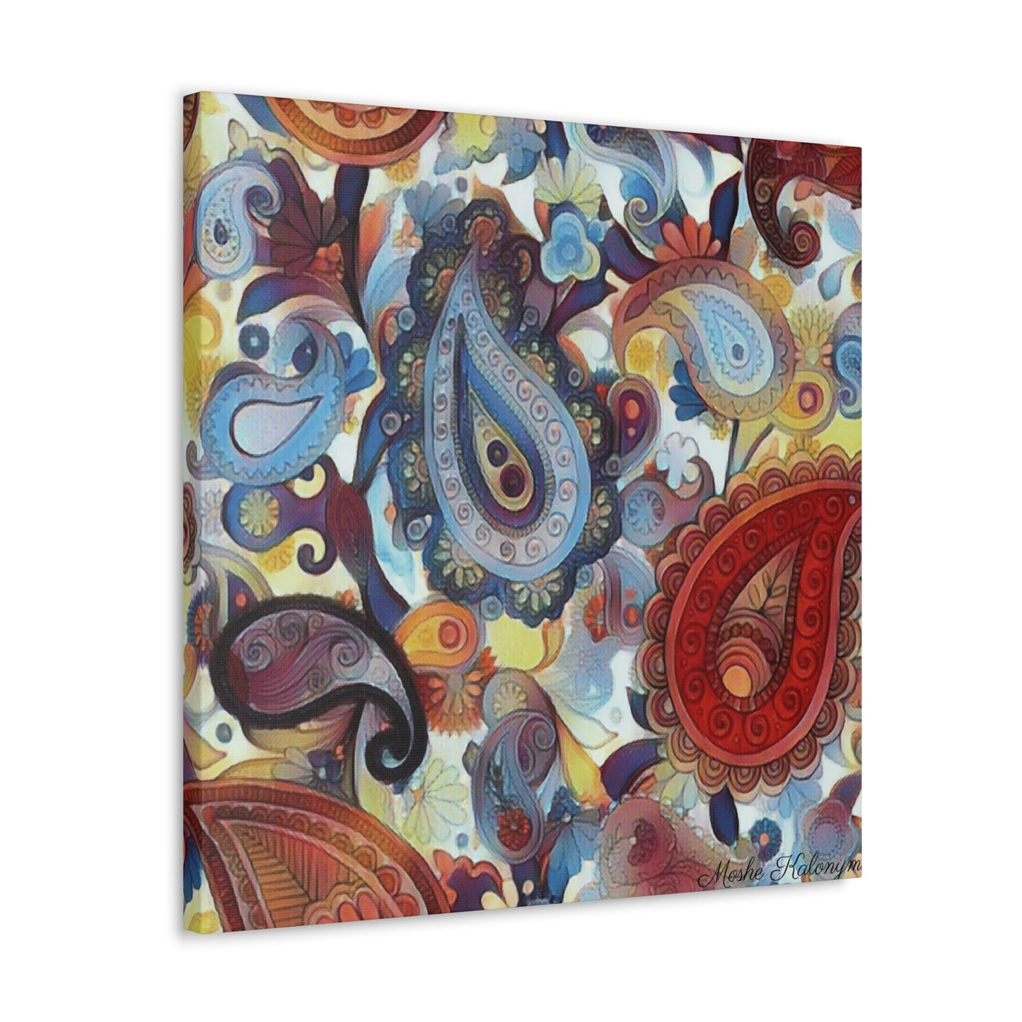 Canvas Gallery Wrap of Paisley Pattern 07231