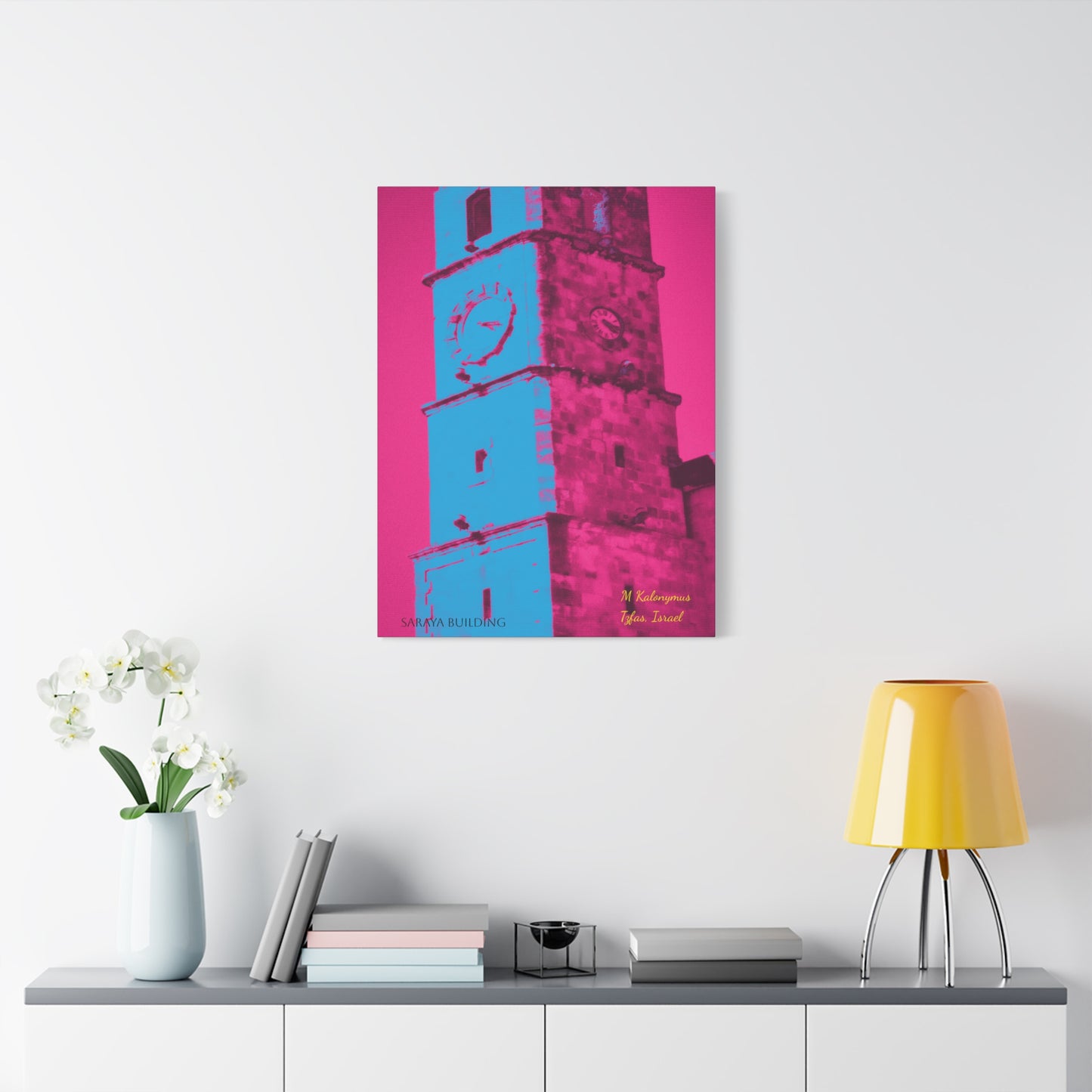 Canvas Print Tsfat Israel Saraya Building Purple Matte 1 25 inch