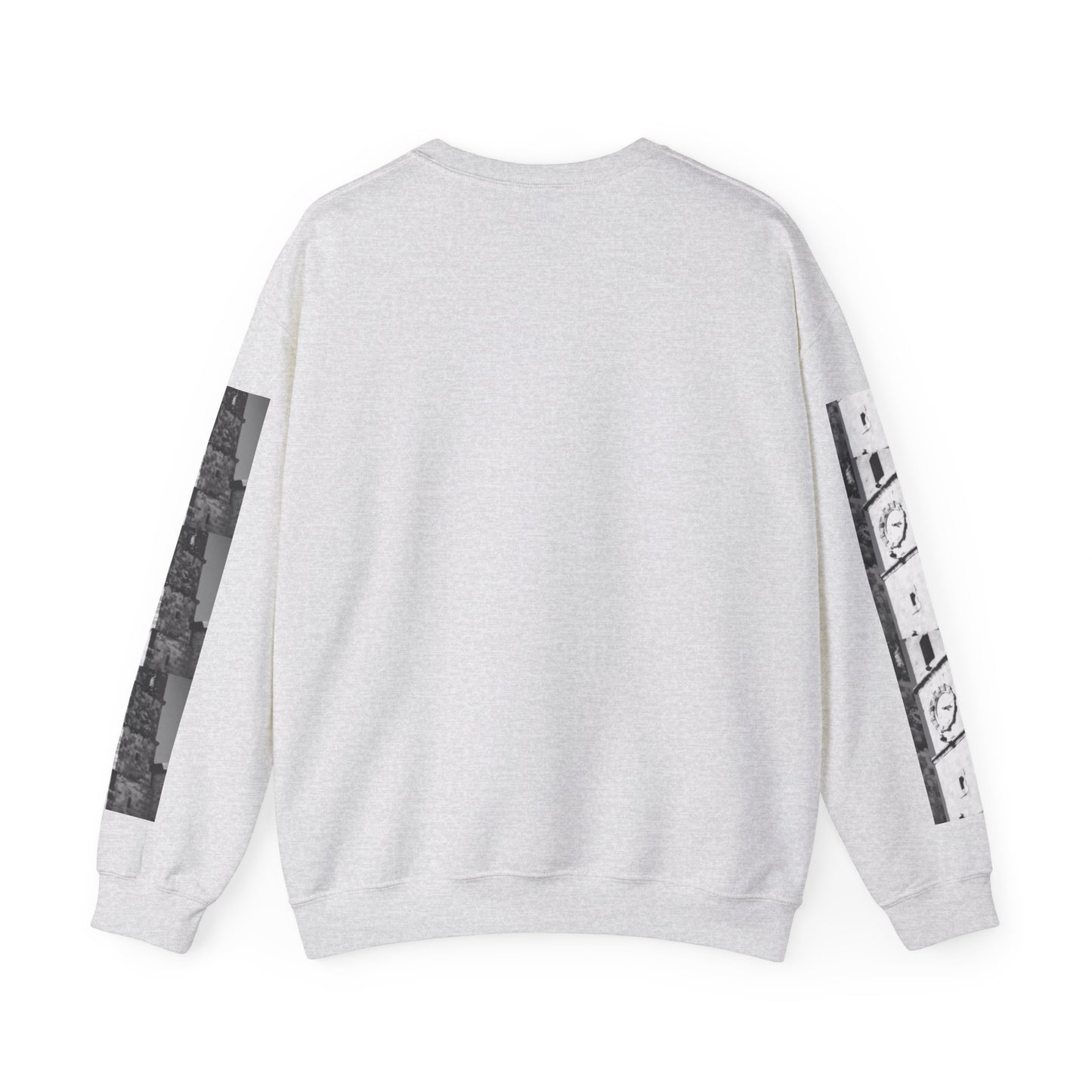 Sweatshirt with "Sarayah Clocktower" print monochrome image