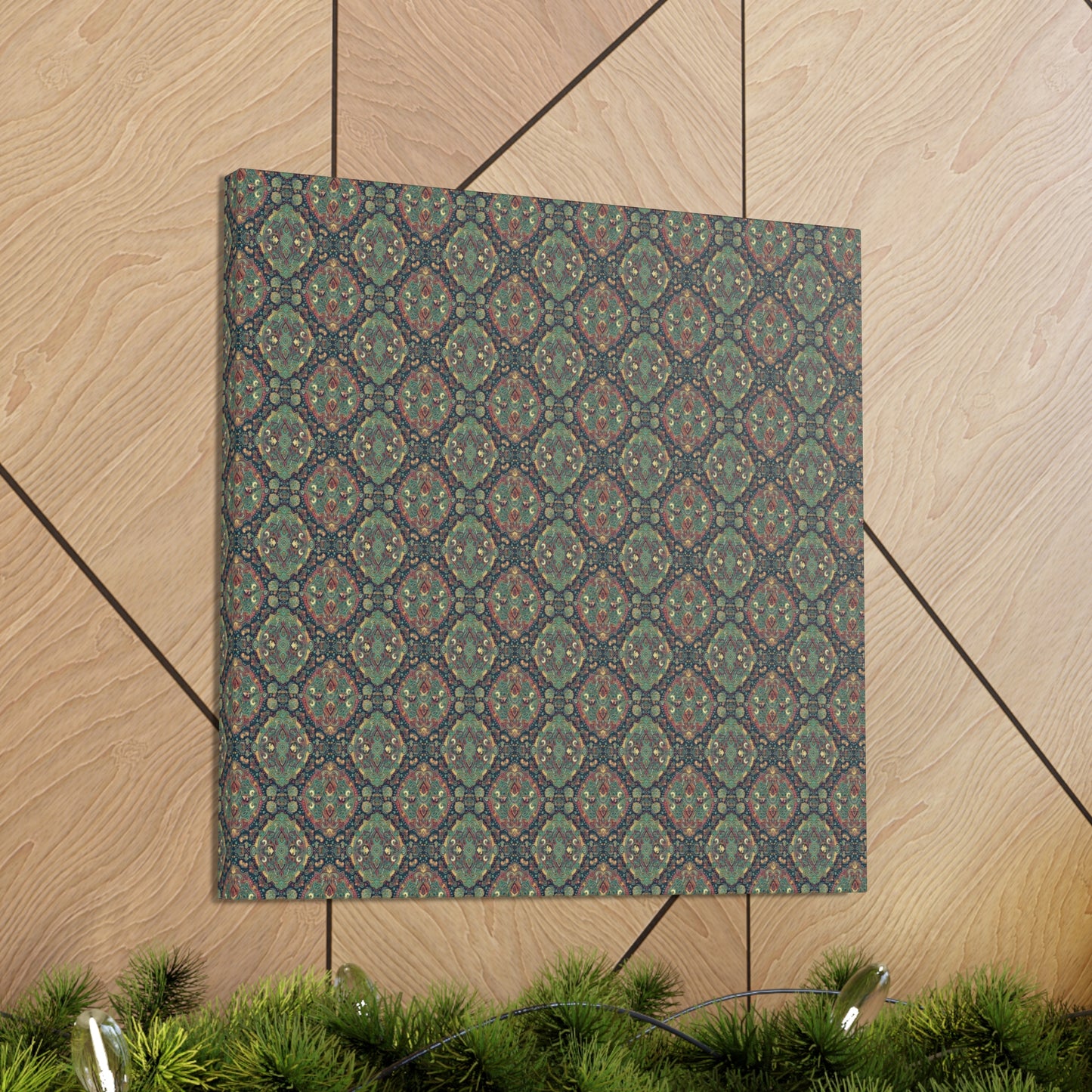 Canvas Gallery Wrap of Enhanced Green Pattern 09233 Color