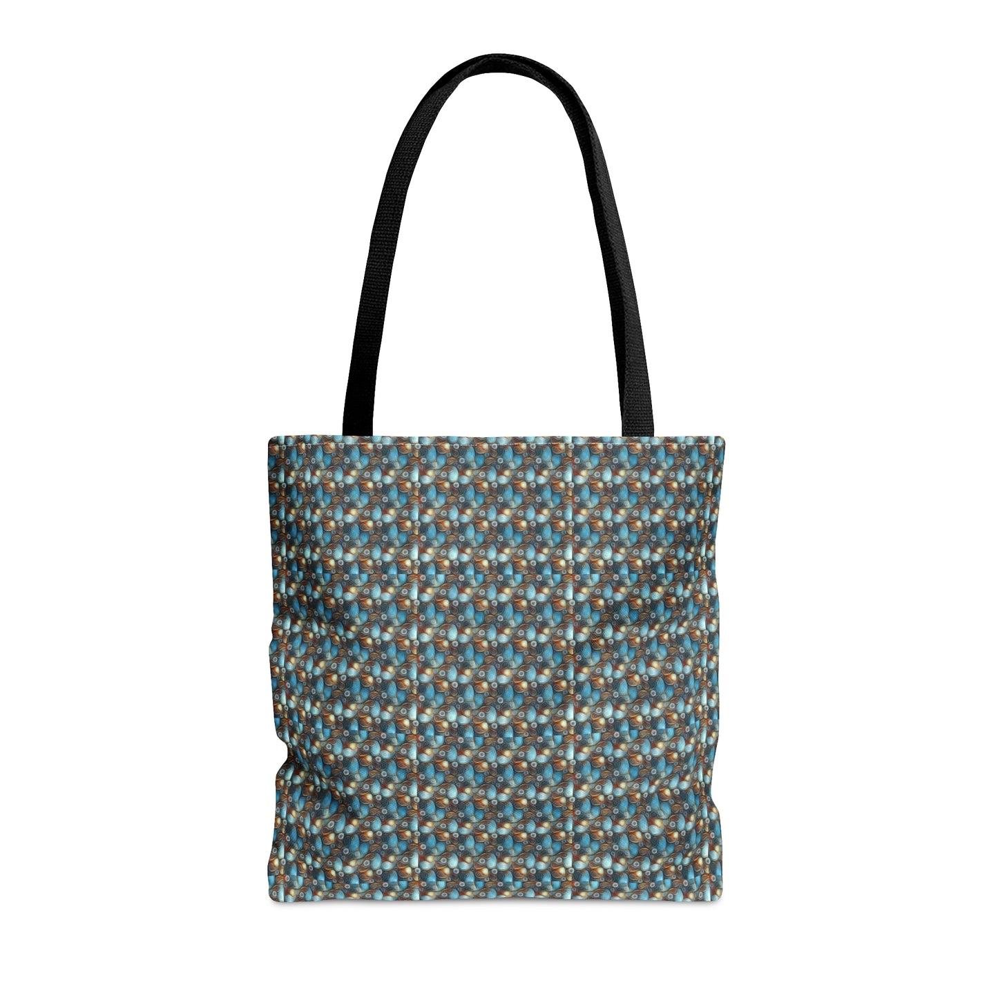 Tote Bag. Pale Blue and Red Abstract Pattern.  Pattern 7