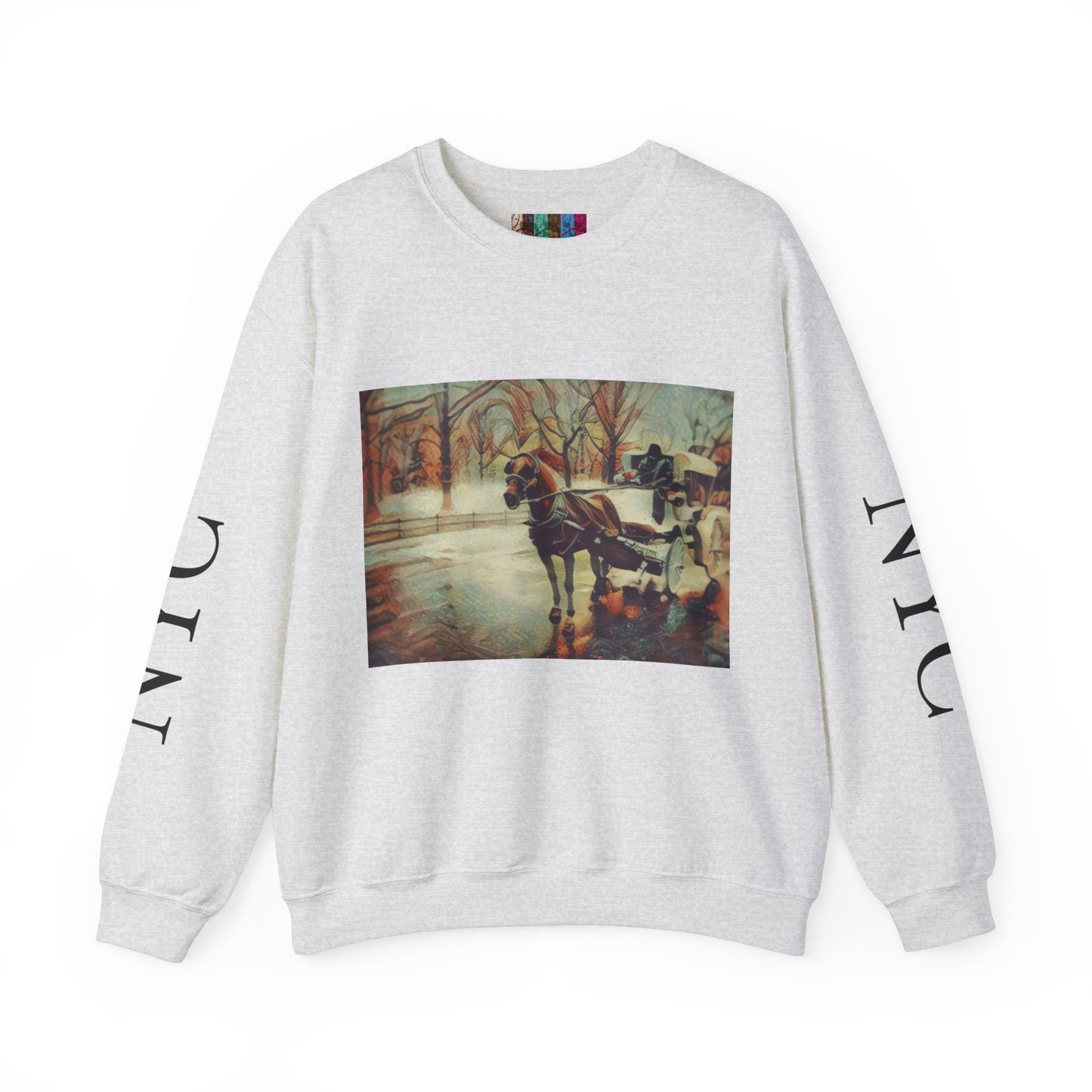 Sweatshirt with "NYC Central Park Hansom Cab"